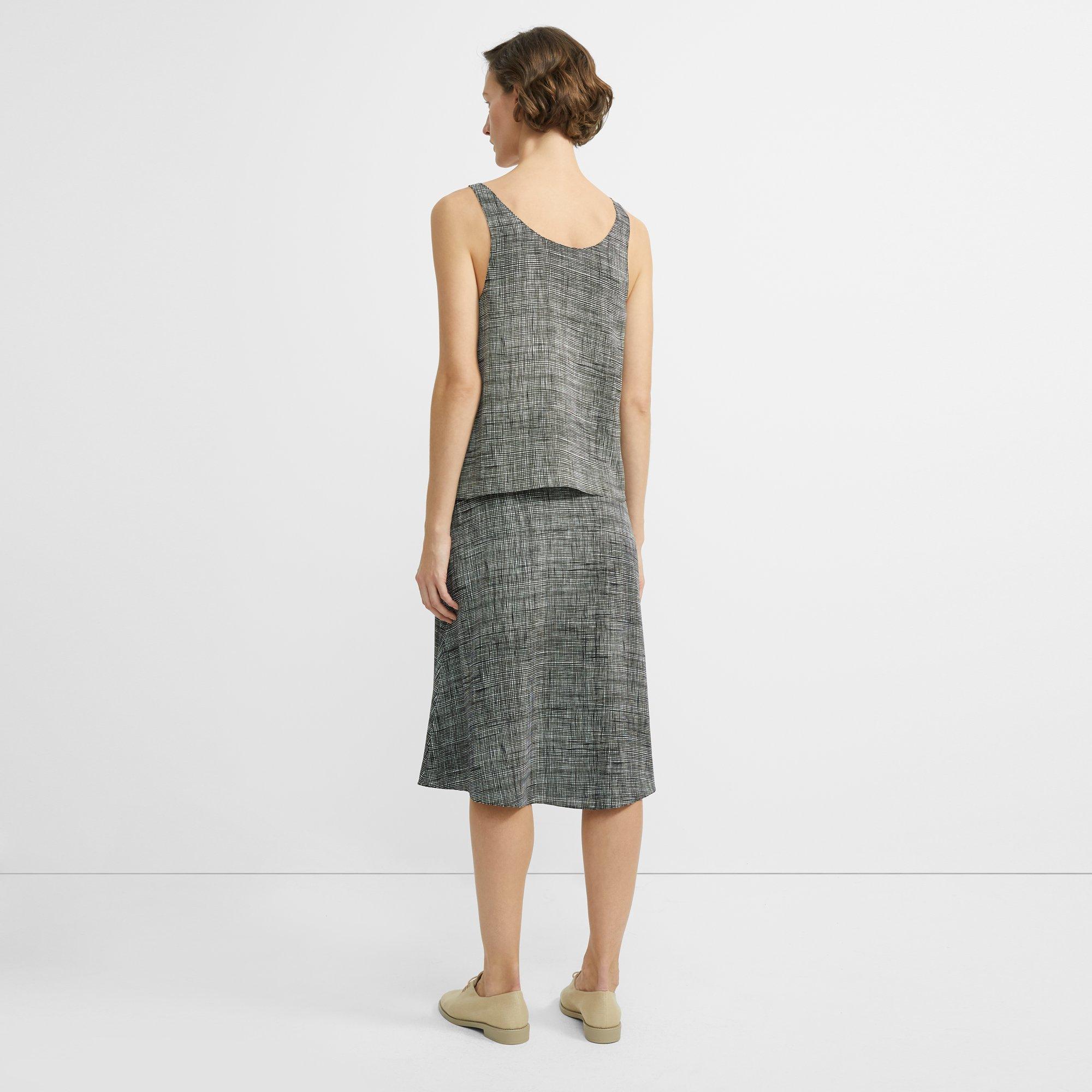 Crosshatch Silk Volume Skirt