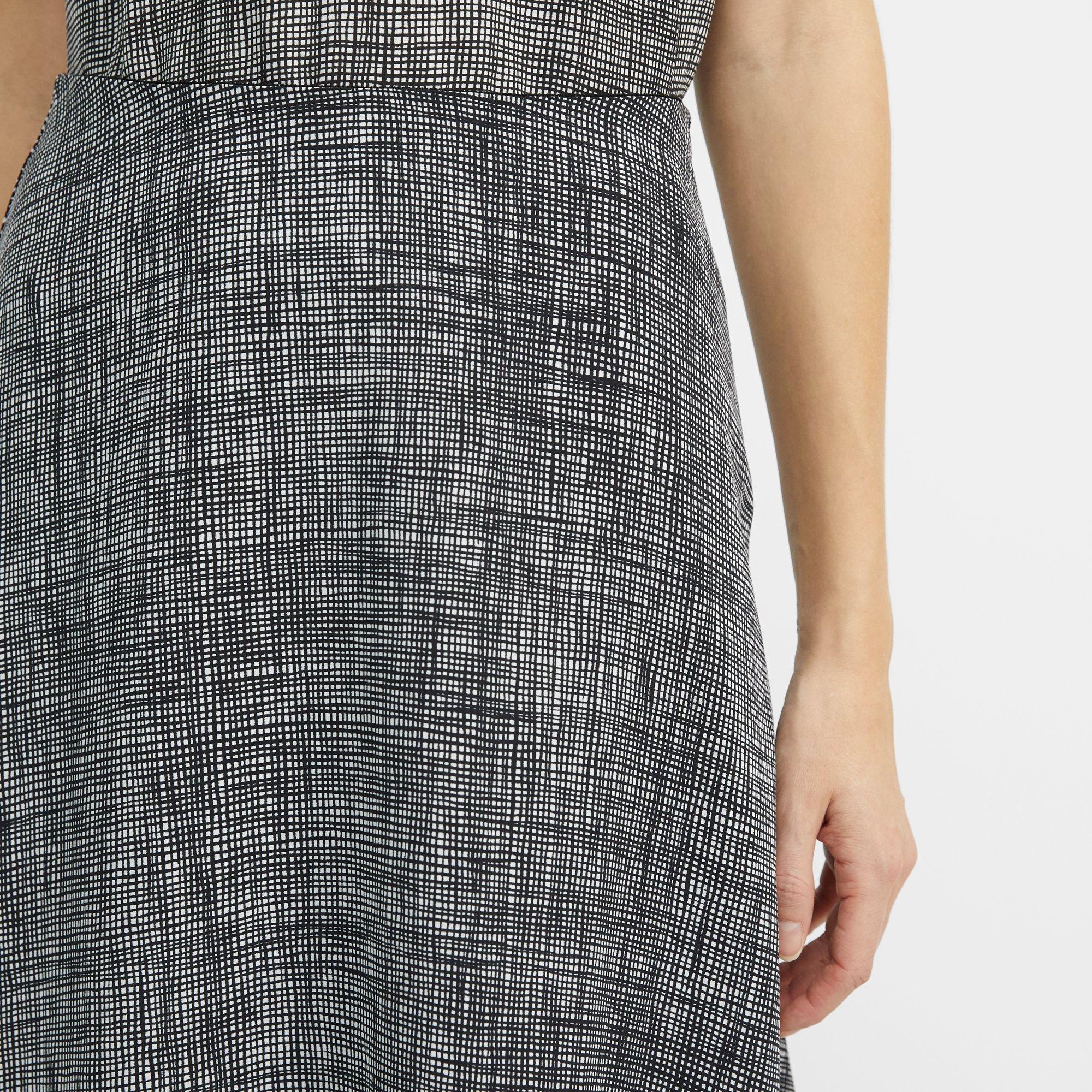 Crosshatch Silk Volume Skirt