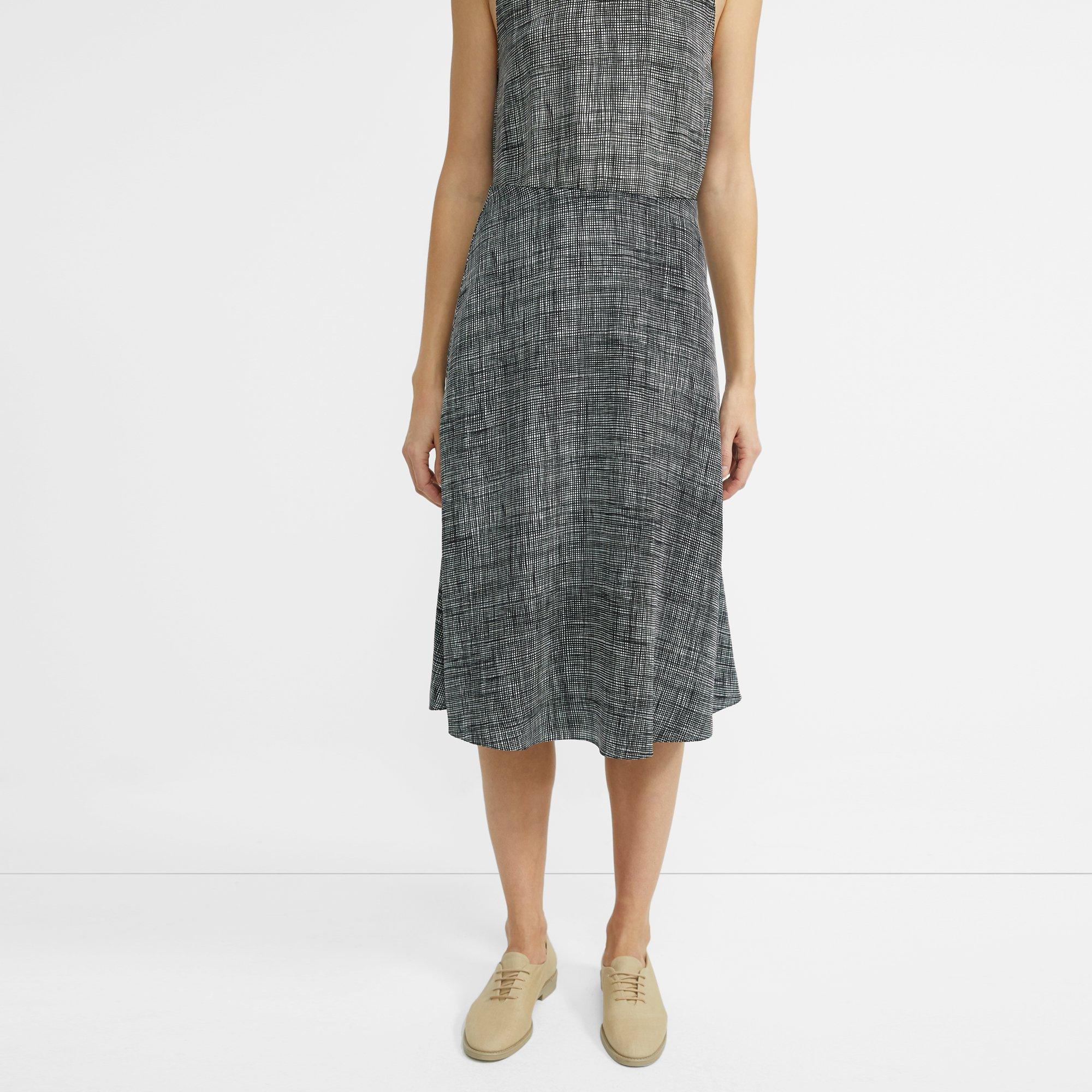 Crosshatch Silk Volume Skirt
