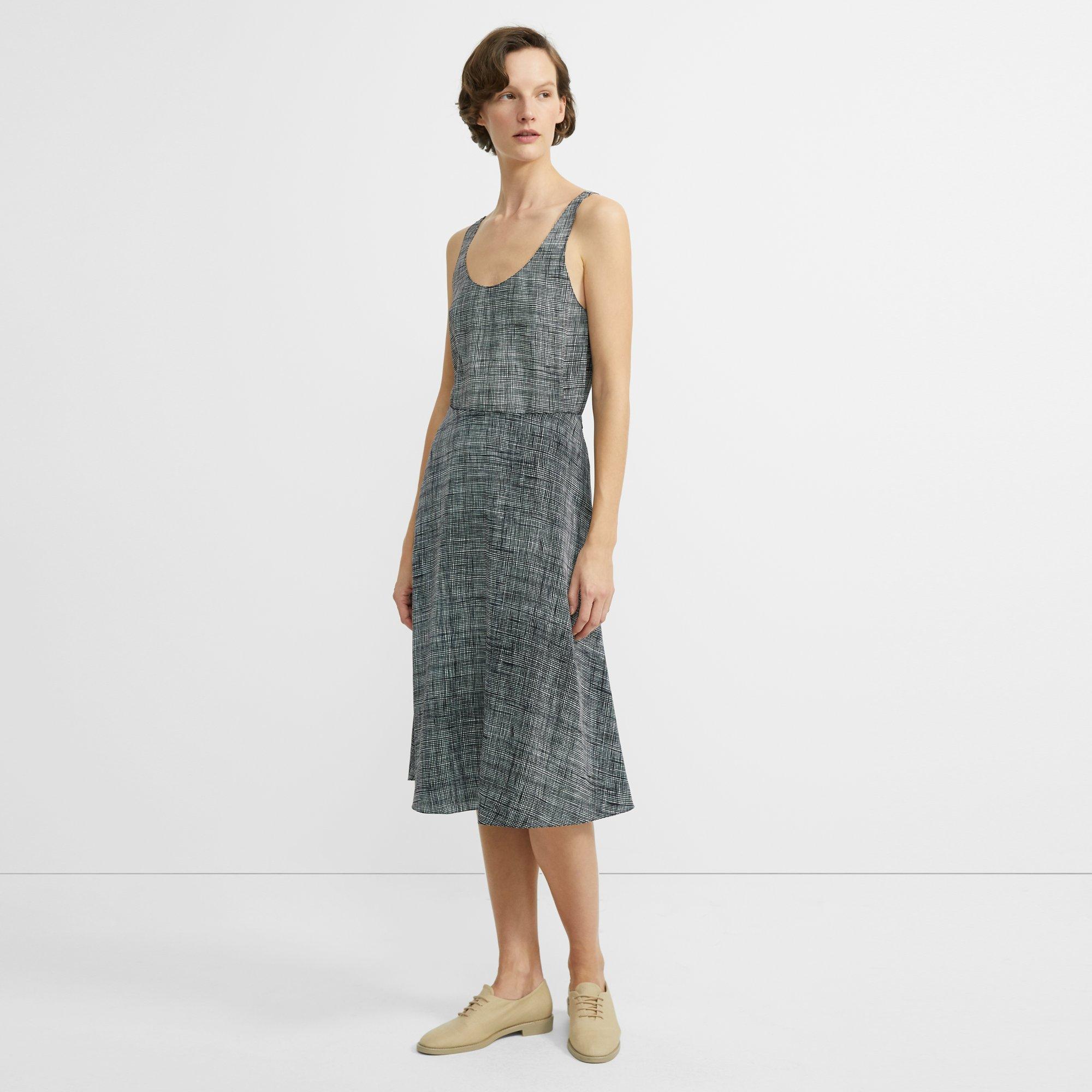 Crosshatch Silk Volume Skirt