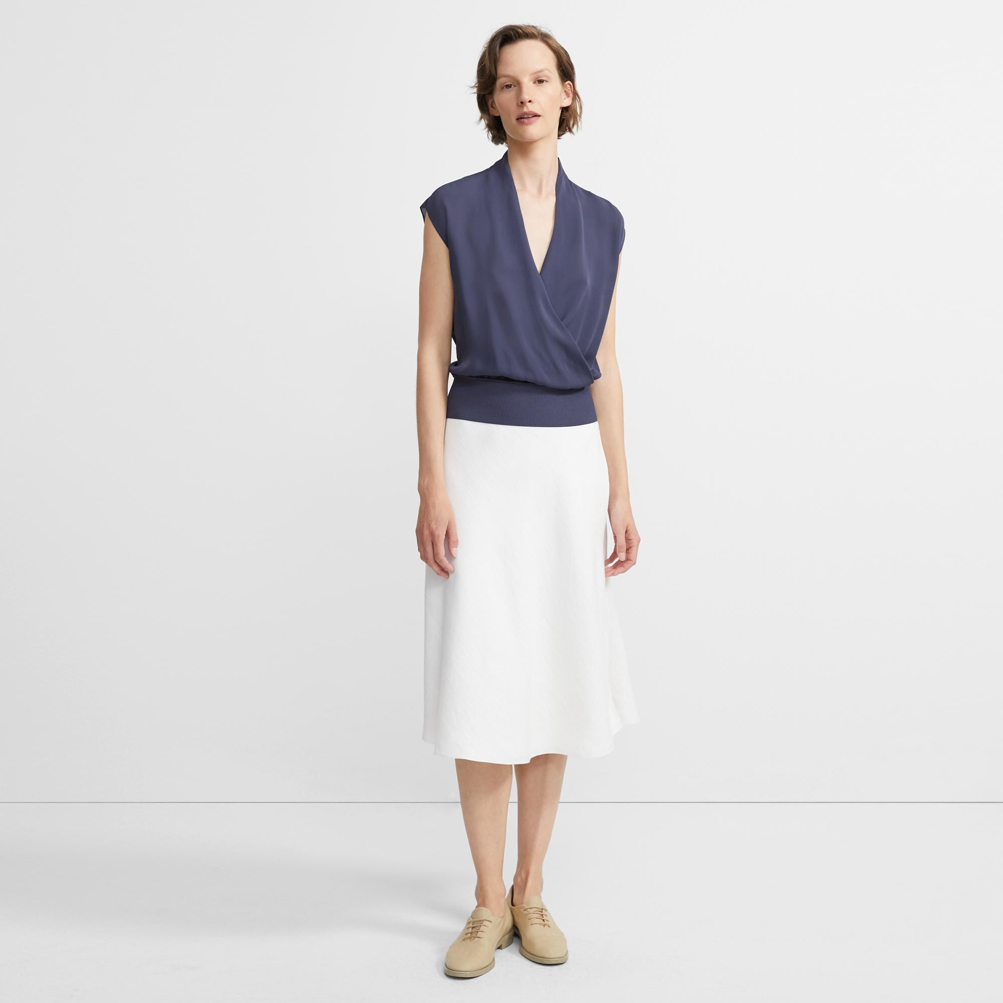 Draped Top in Silk