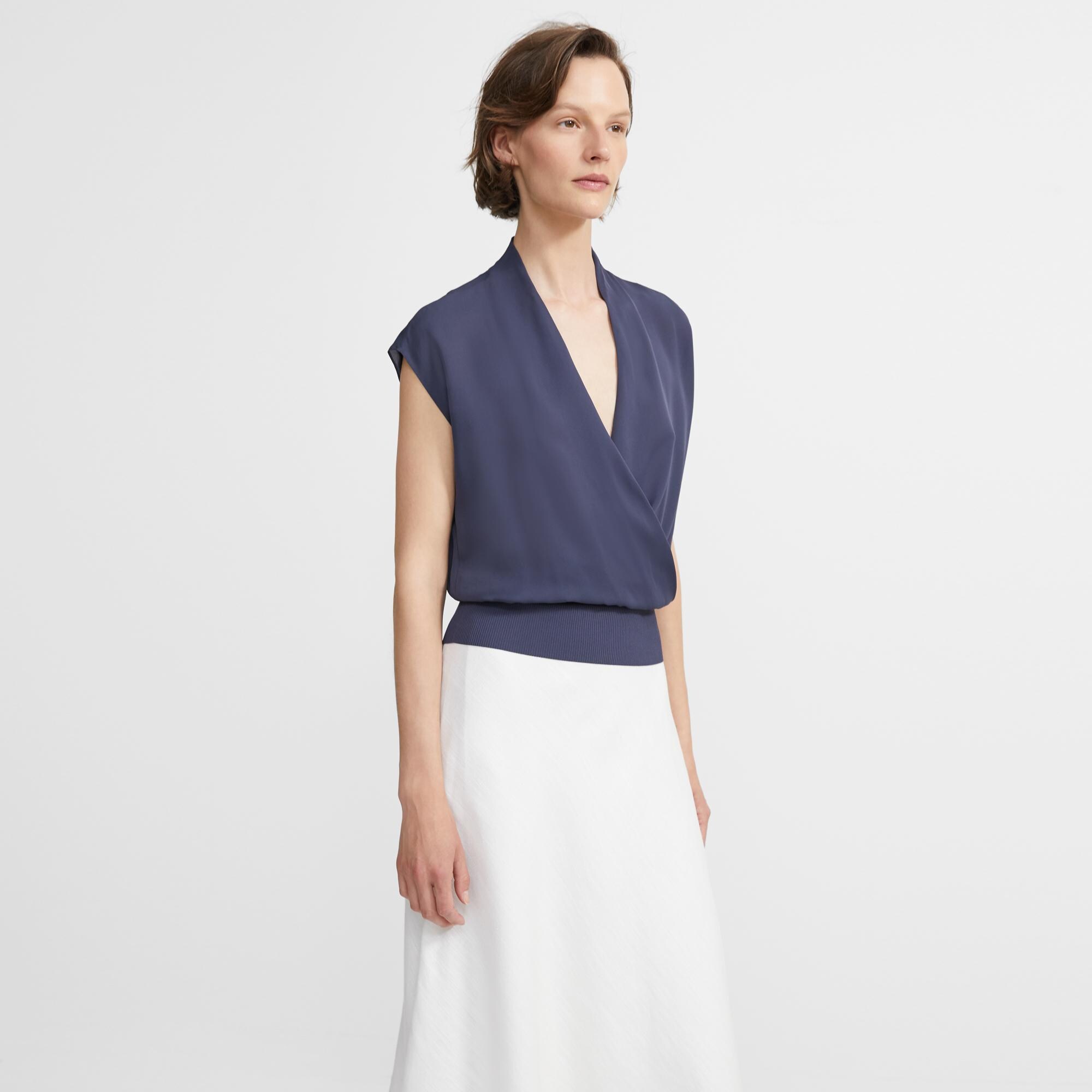 Draped Top in Silk