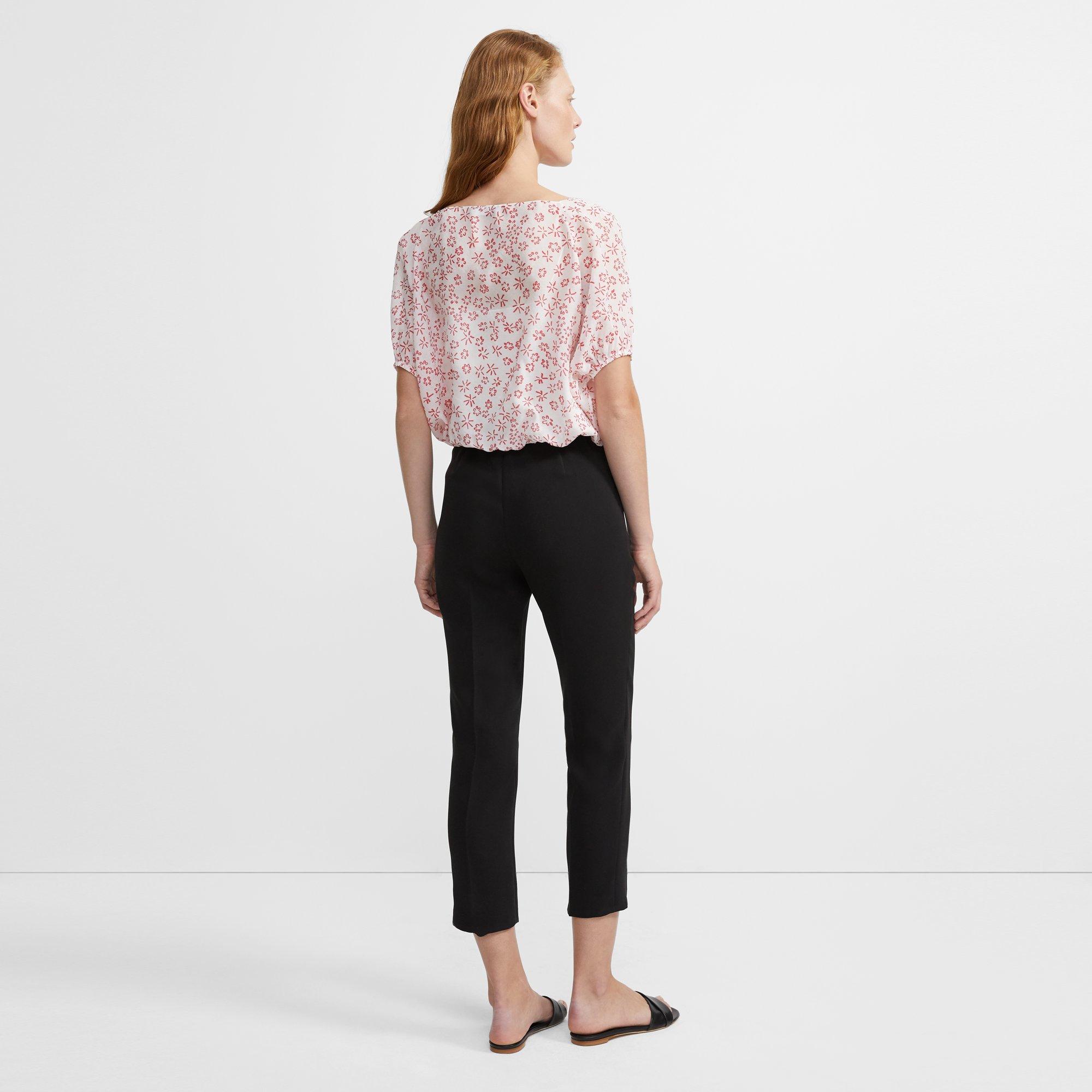 Flower-Print Balloon Top