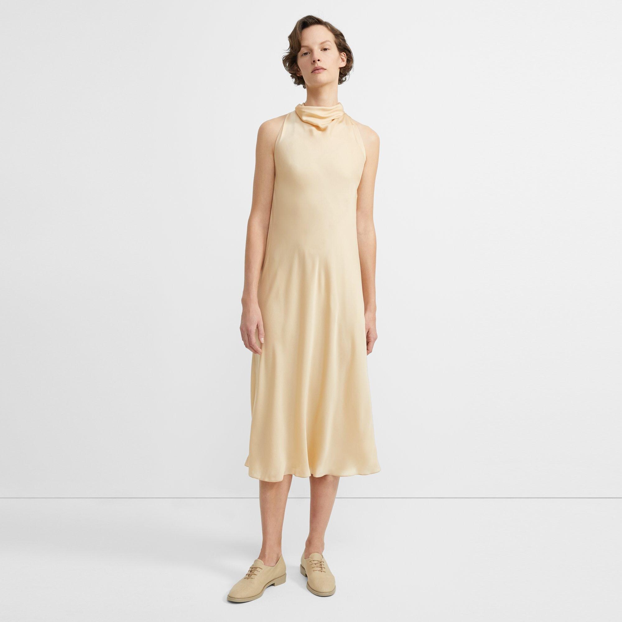 Easy Twist Dress in Silk Charmeuse