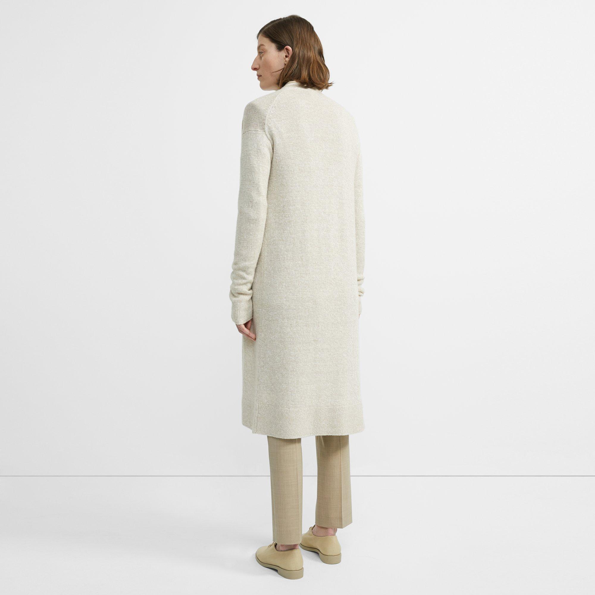 Linen-Cashmere Open Cardigan