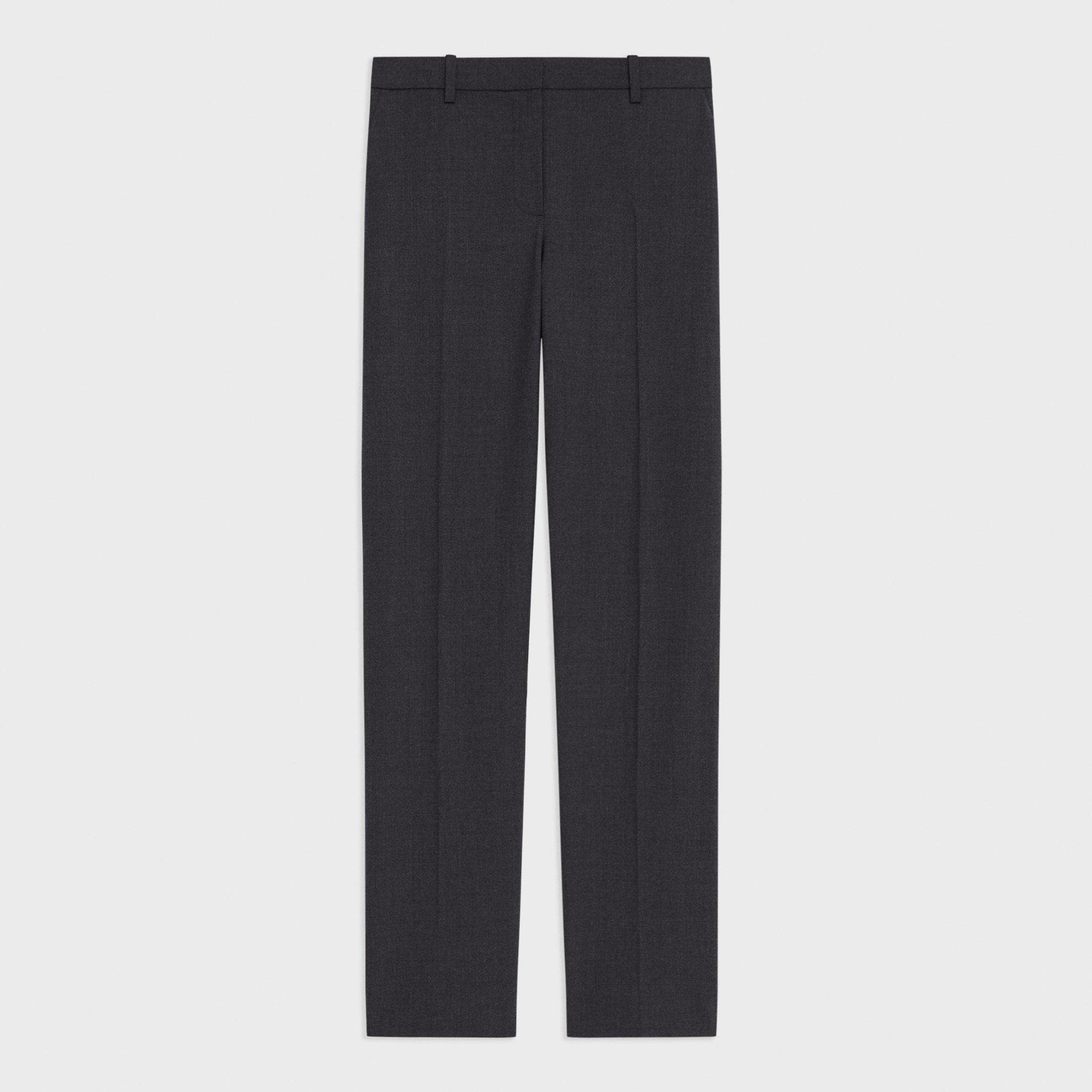 Black Good Wool Treeca Full Length Pant | Theory