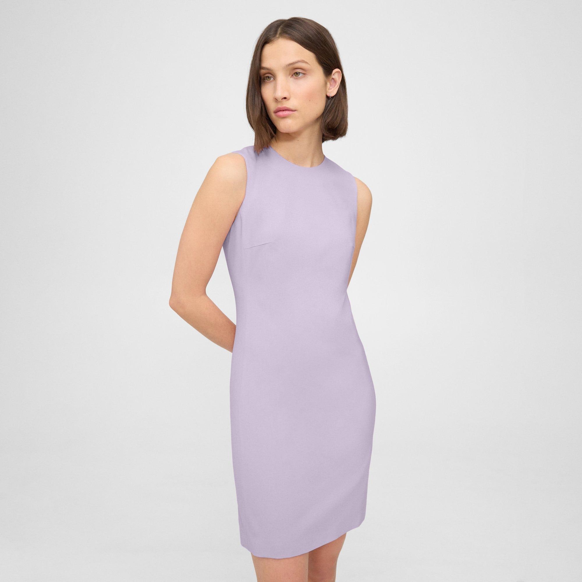 Sleeveless Fitted Dress in Good Wool