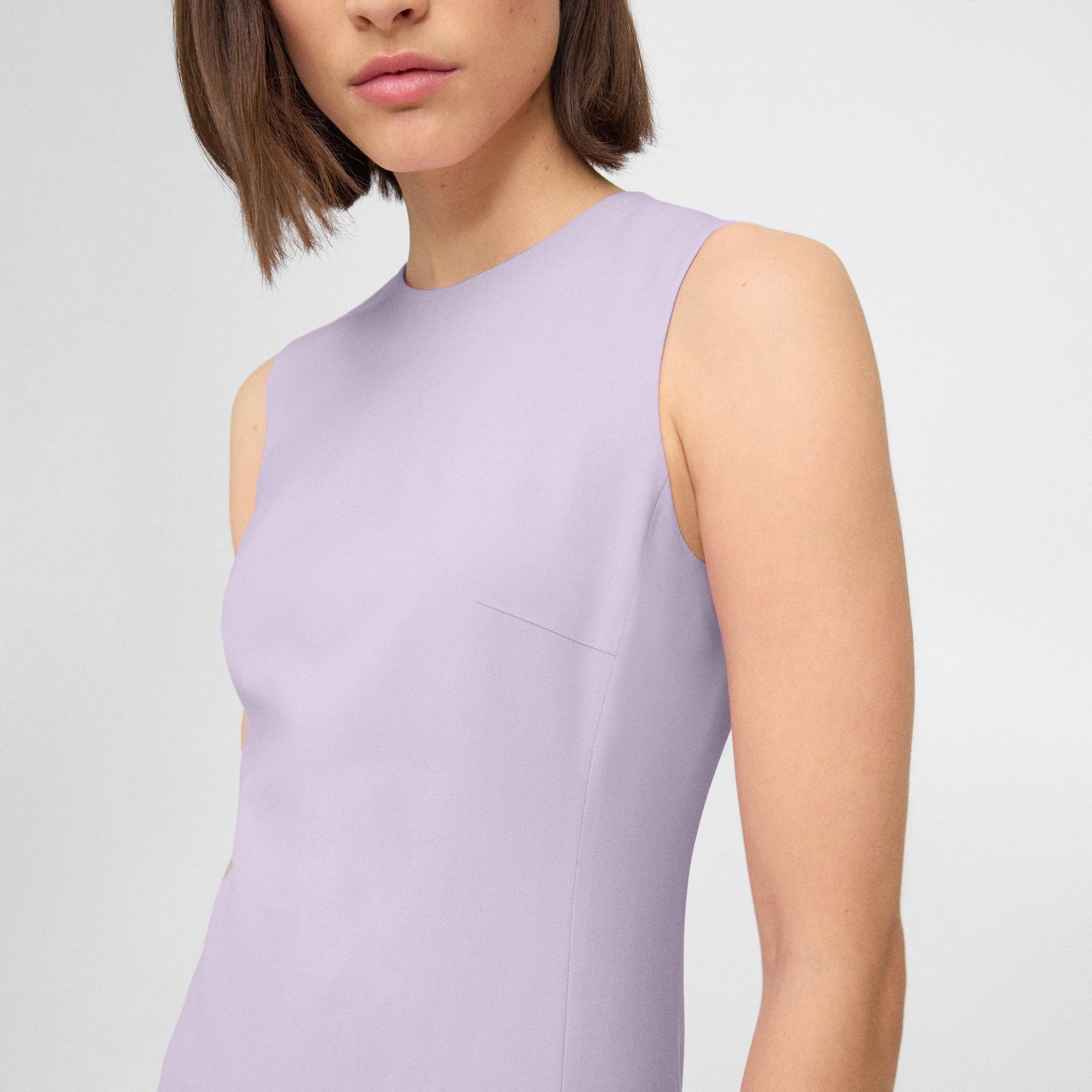 Sleeveless Fitted Dress in Good Wool