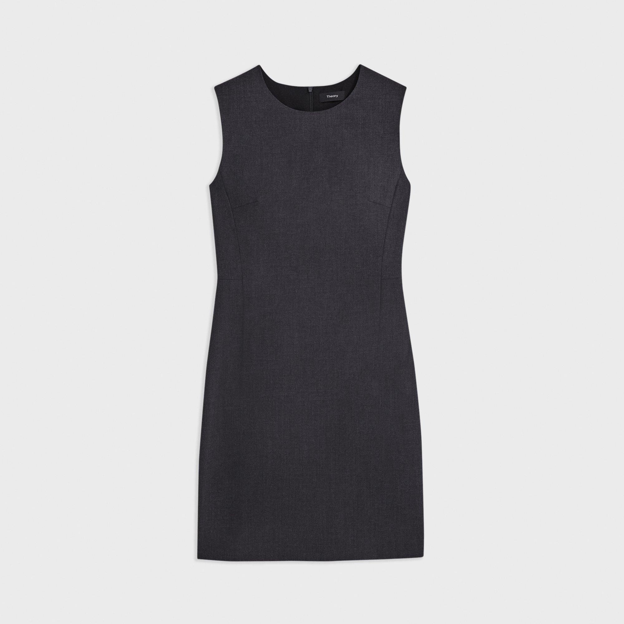 Sleeveless Fitted Dress in Good Wool