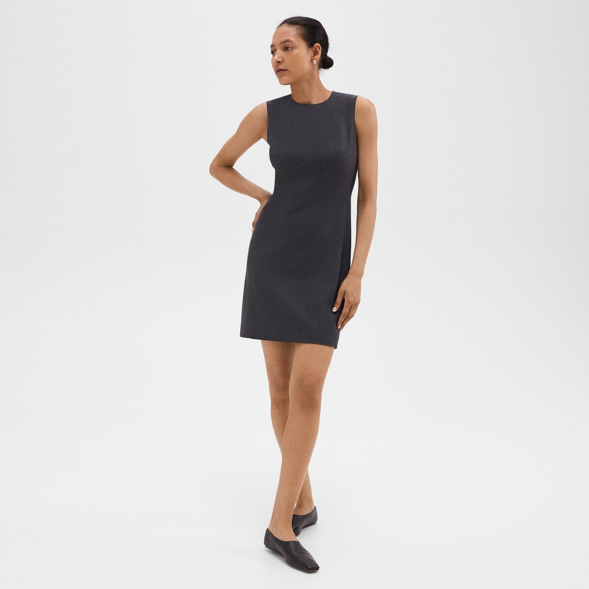 Tailored Melange Sheath Dress