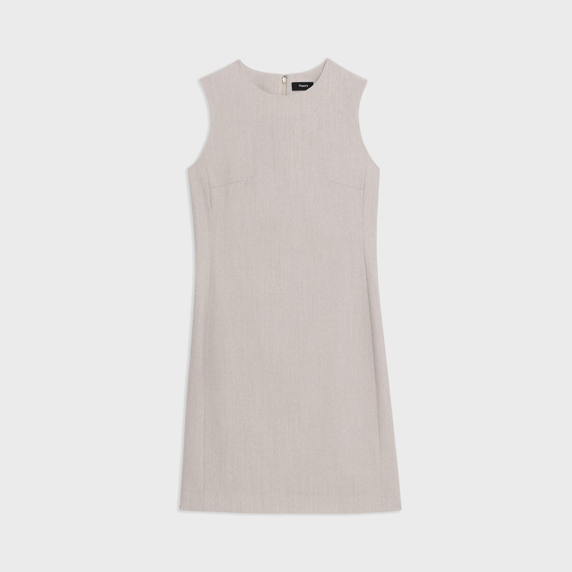 Sleeveless Fitted Dress in Good Wool