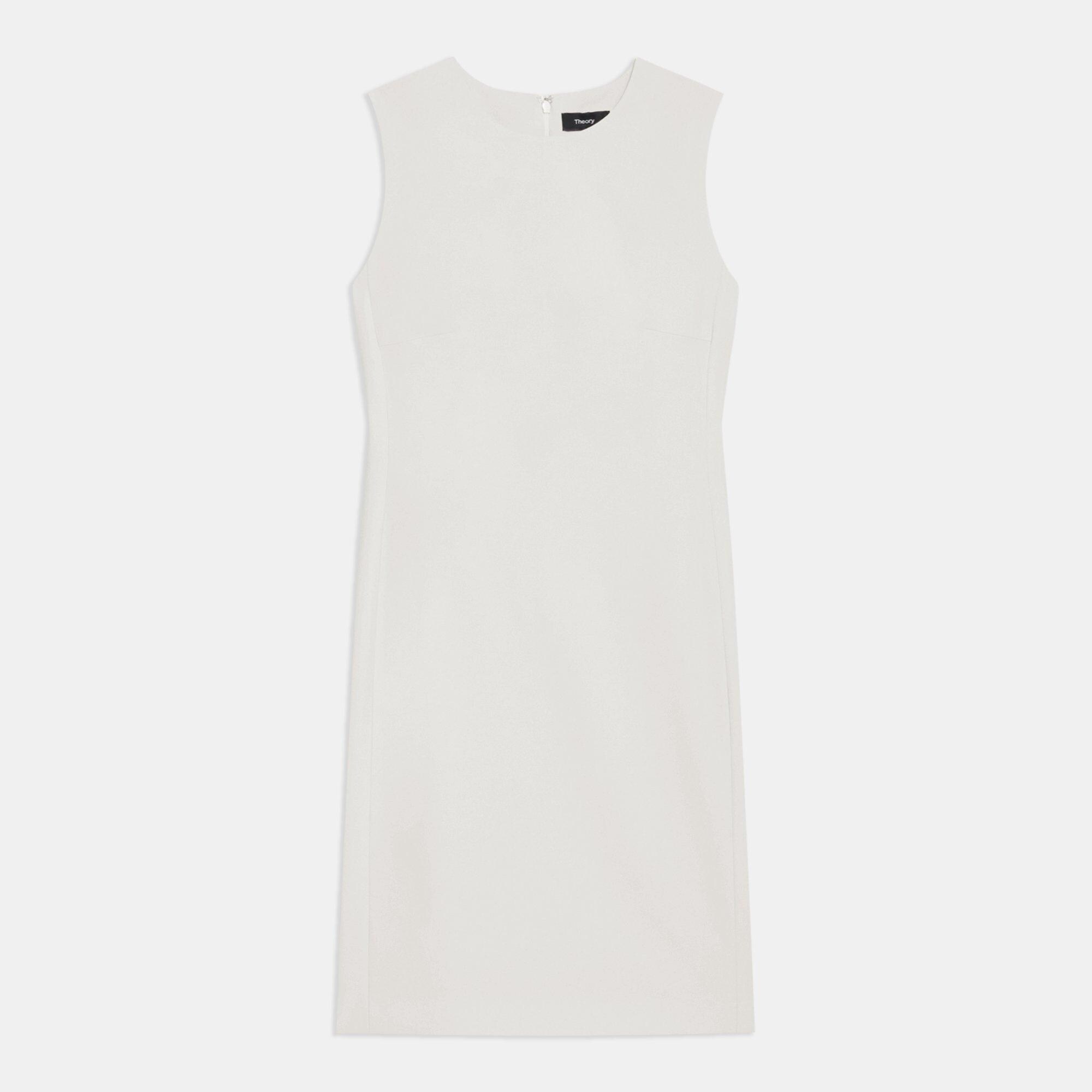 Sleeveless Fitted Dress in Good Wool