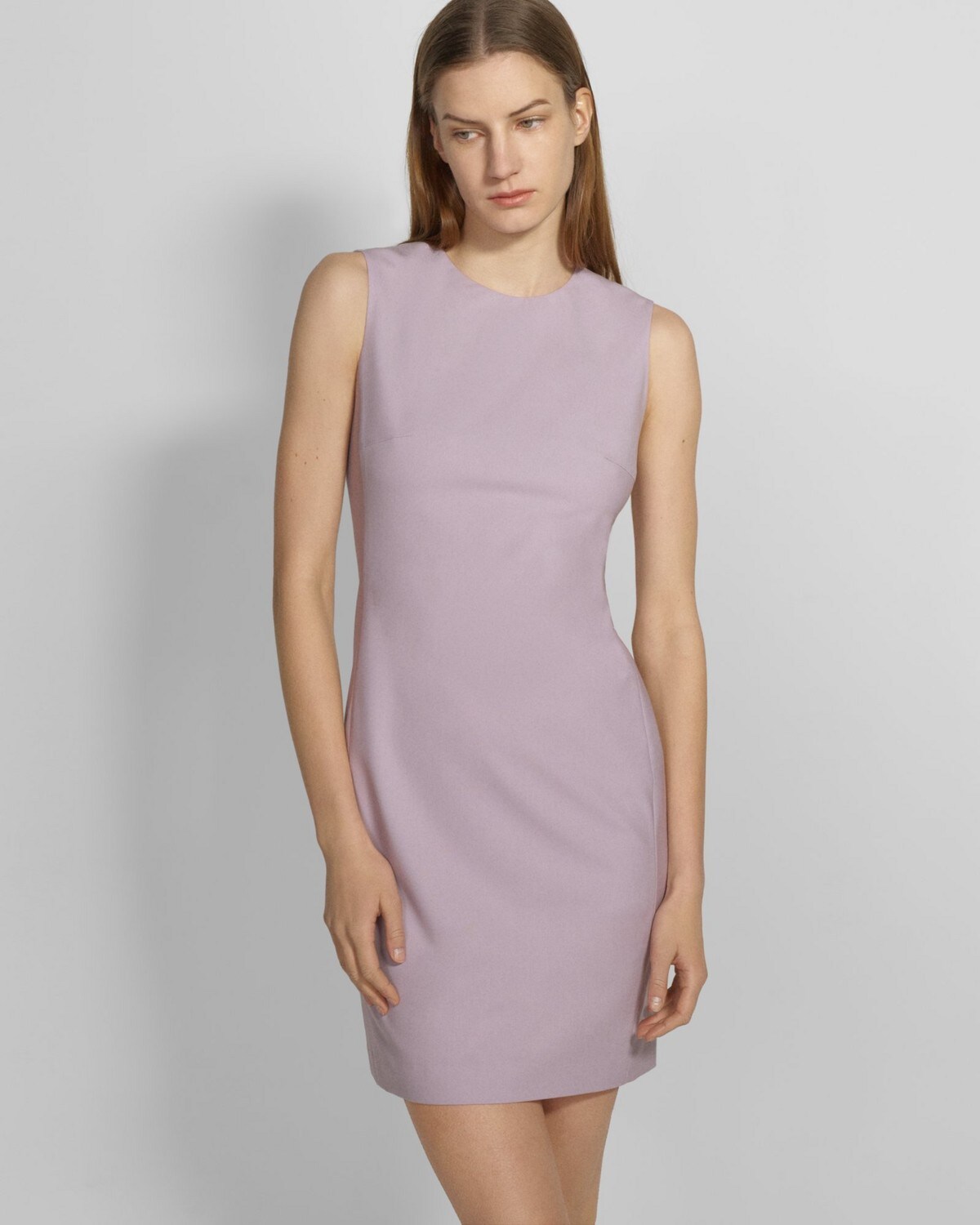 Sleeveless Fitted Dress in Good Wool
