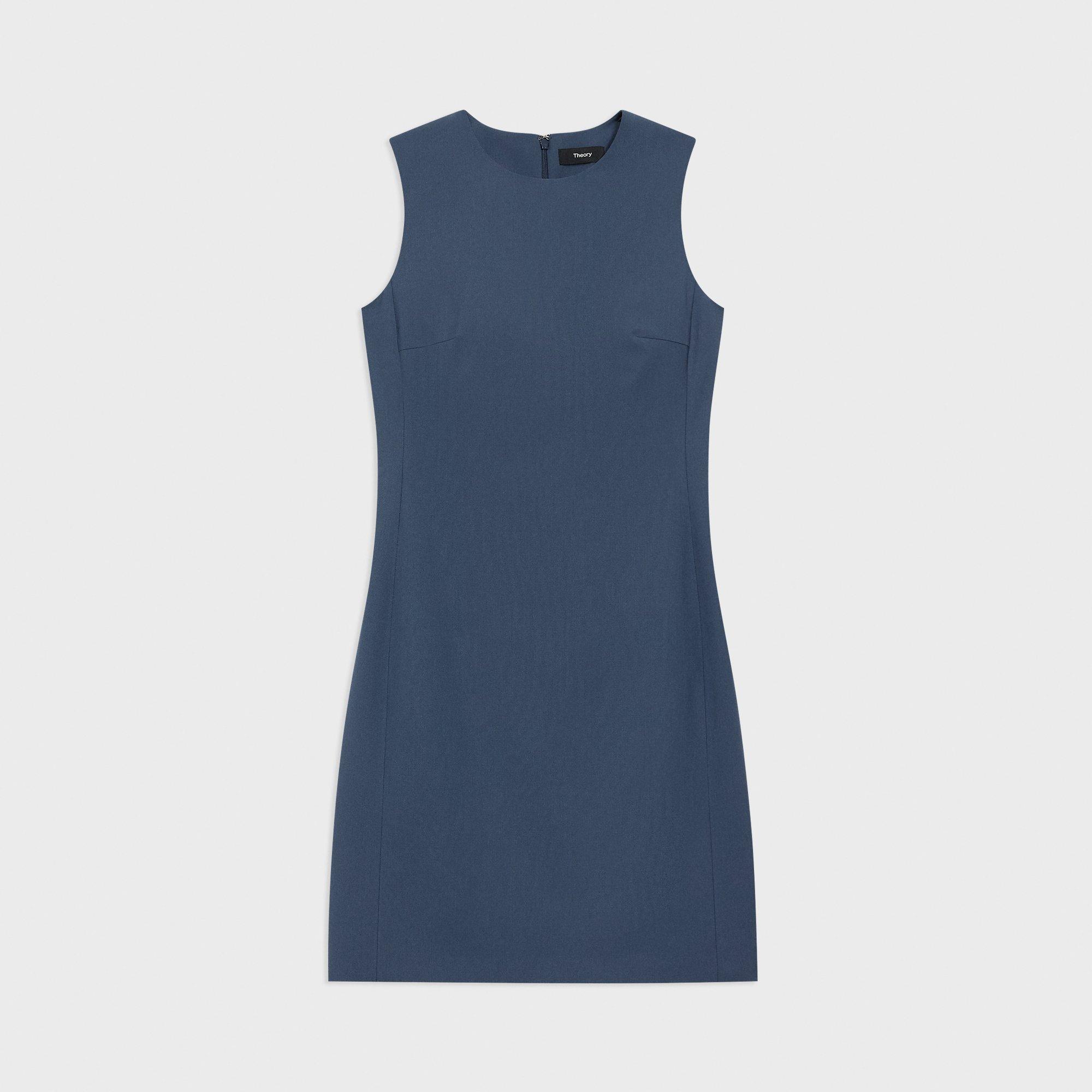 Sleeveless Fitted Dress in Good Wool