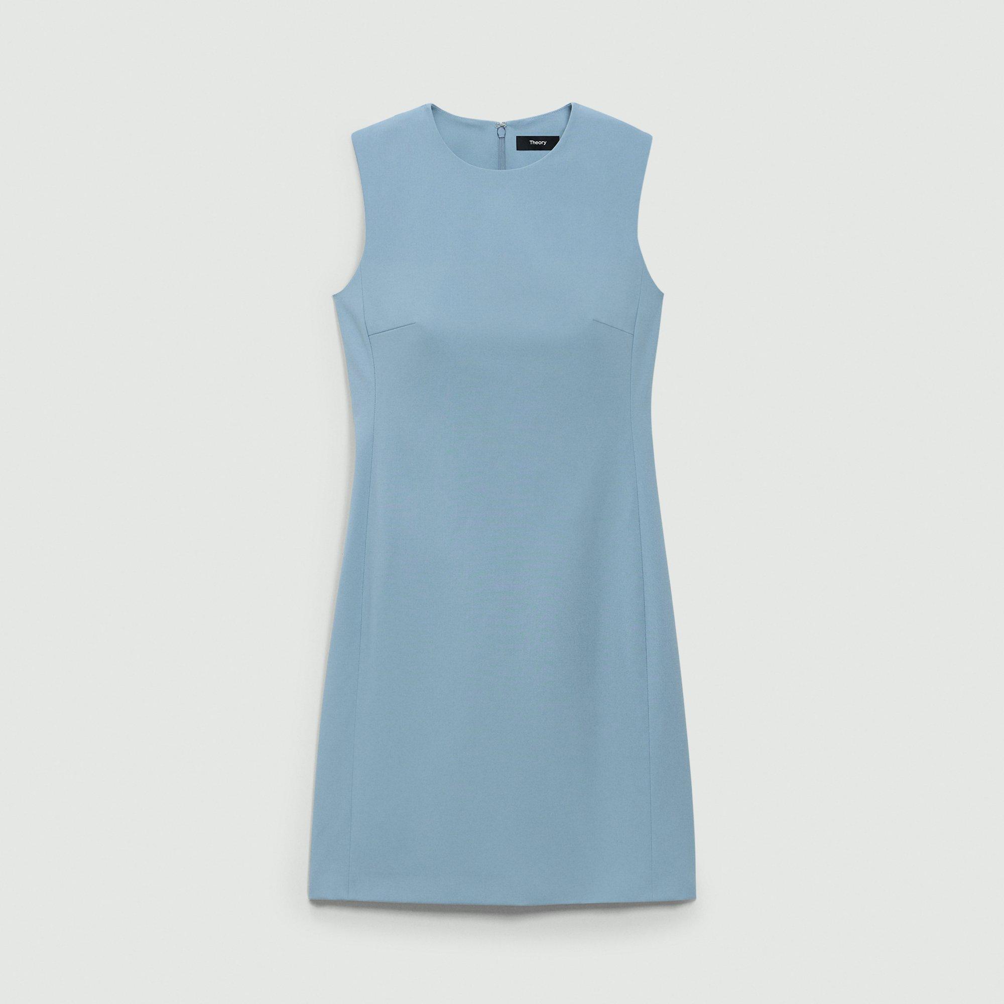 Sleeveless Fitted Dress in Good Wool