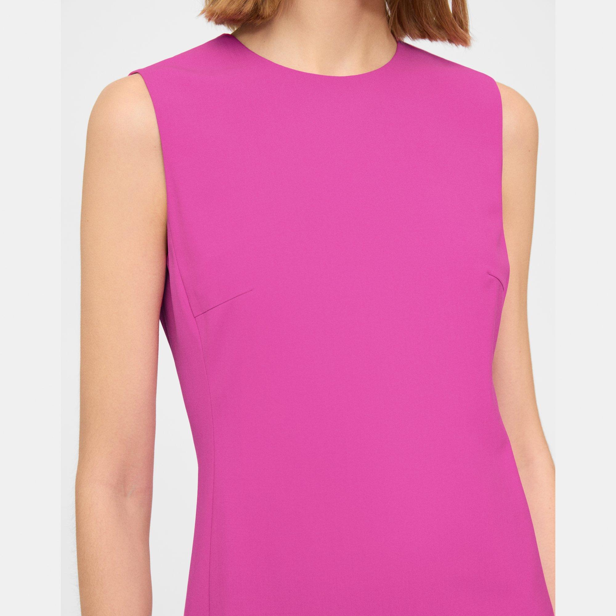 Sleeveless Fitted Dress in Good Wool