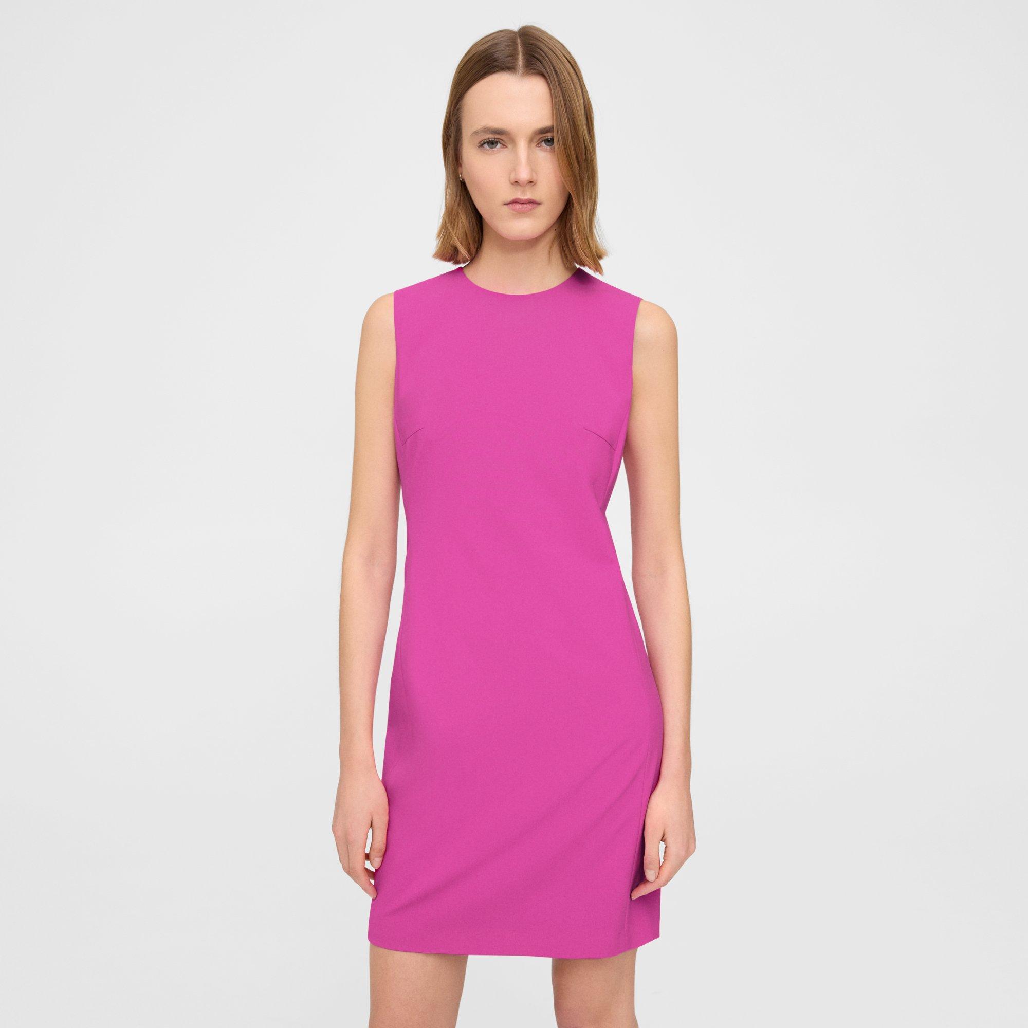 Sleeveless Fitted Dress in Good Wool
