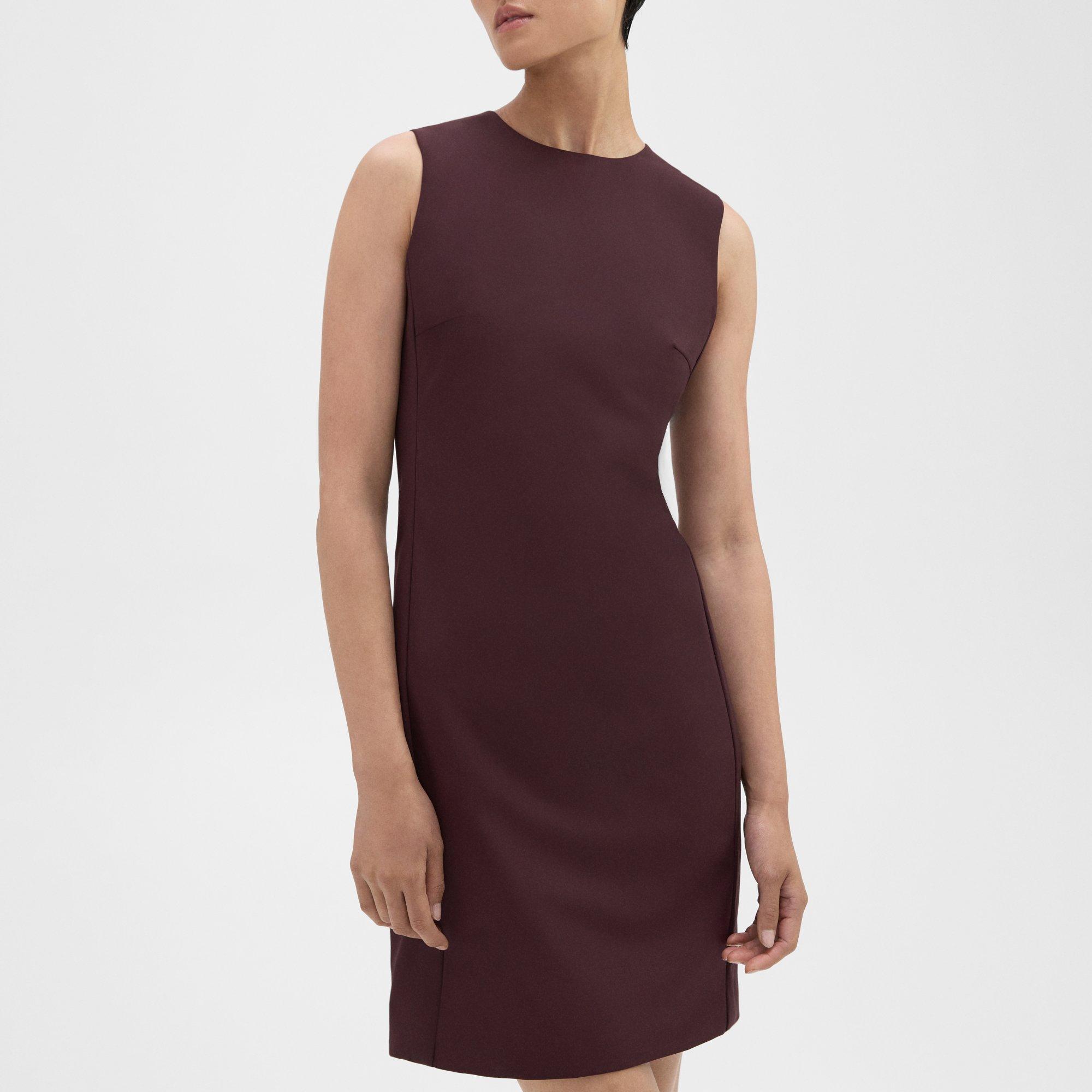 Sleeveless Fitted Dress in Good Wool