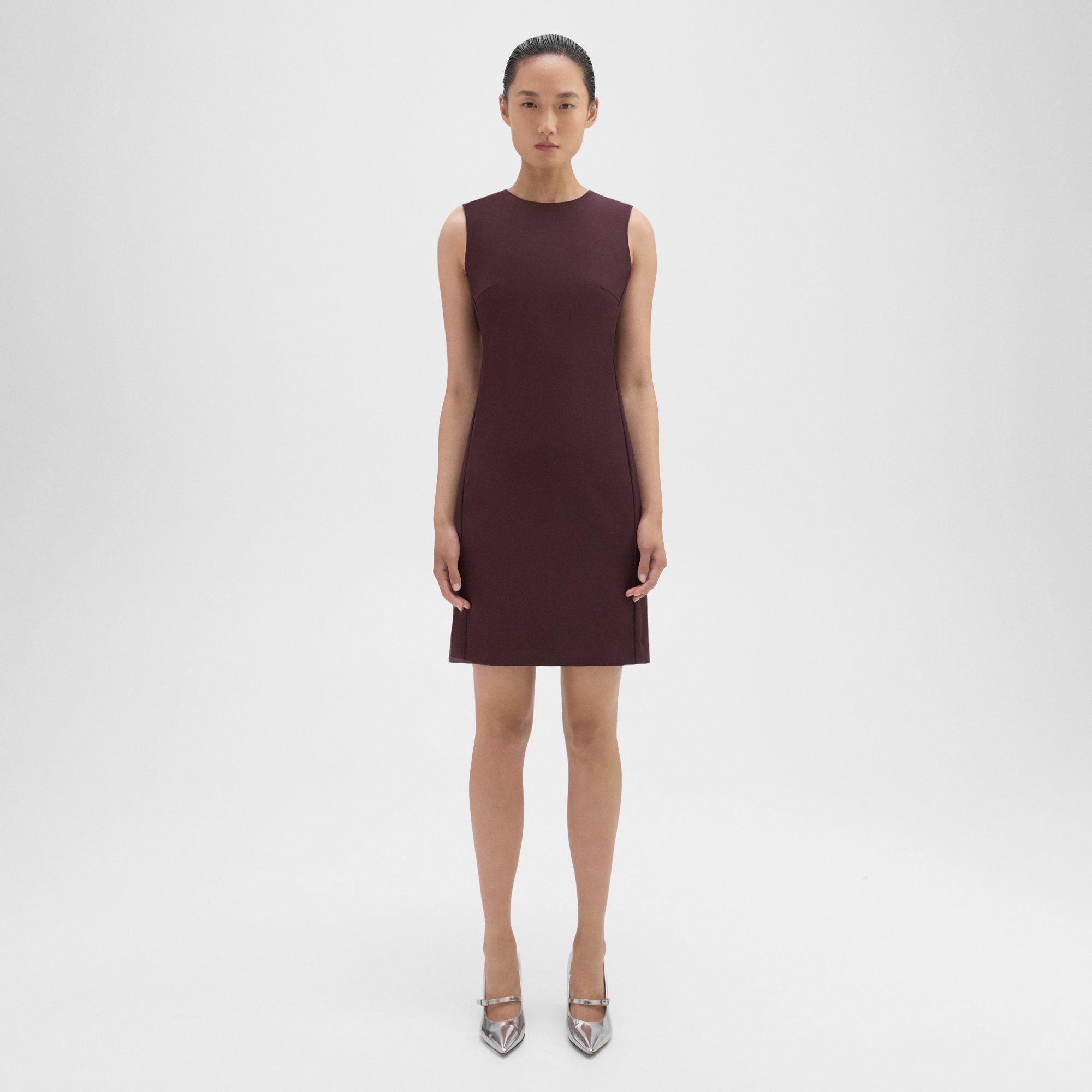 Theory Sleeveless Fitted Dress in Good Wool