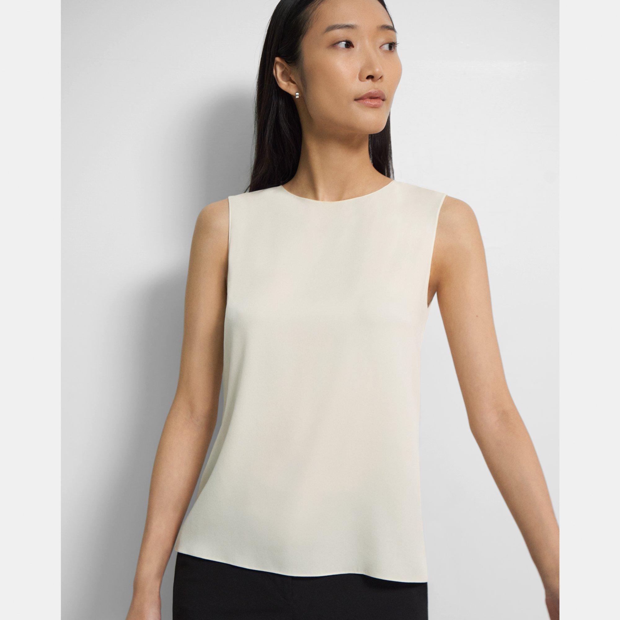 Tanktop aus Stretch-Seide