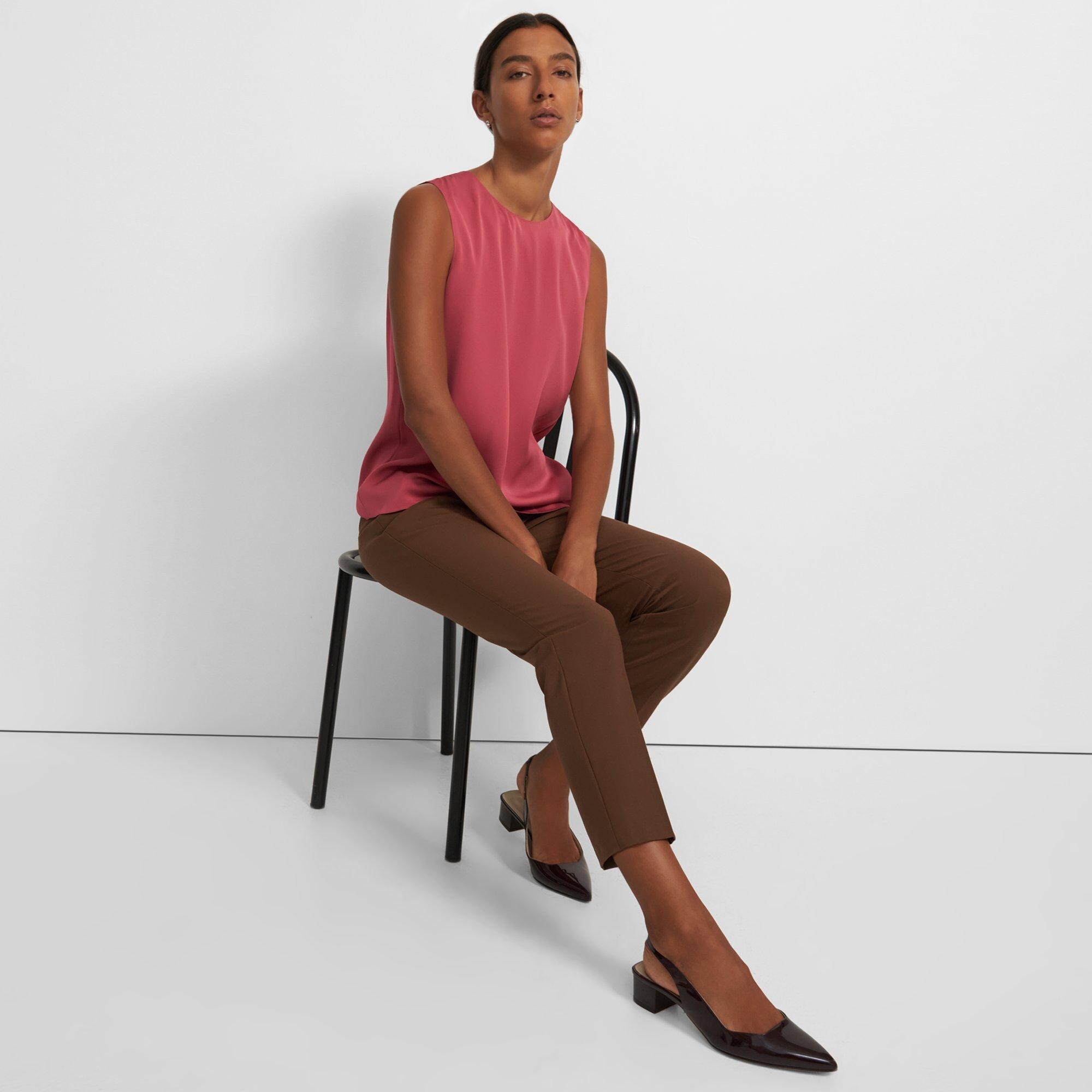 Shell Top in Stretch Silk
