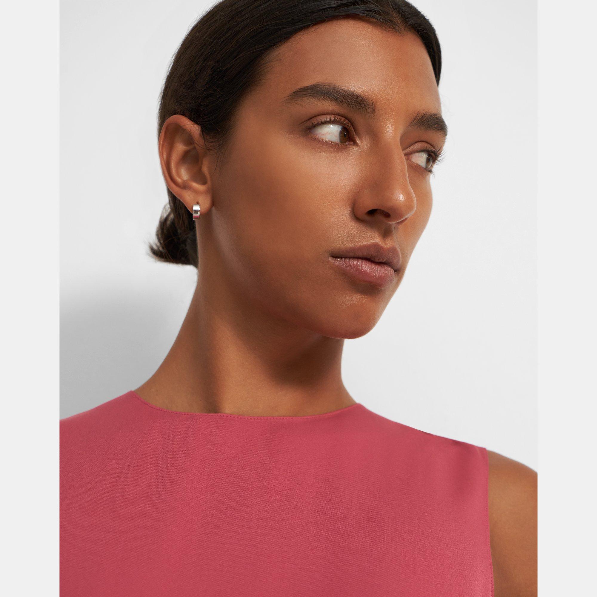 Shell Top in Stretch Silk