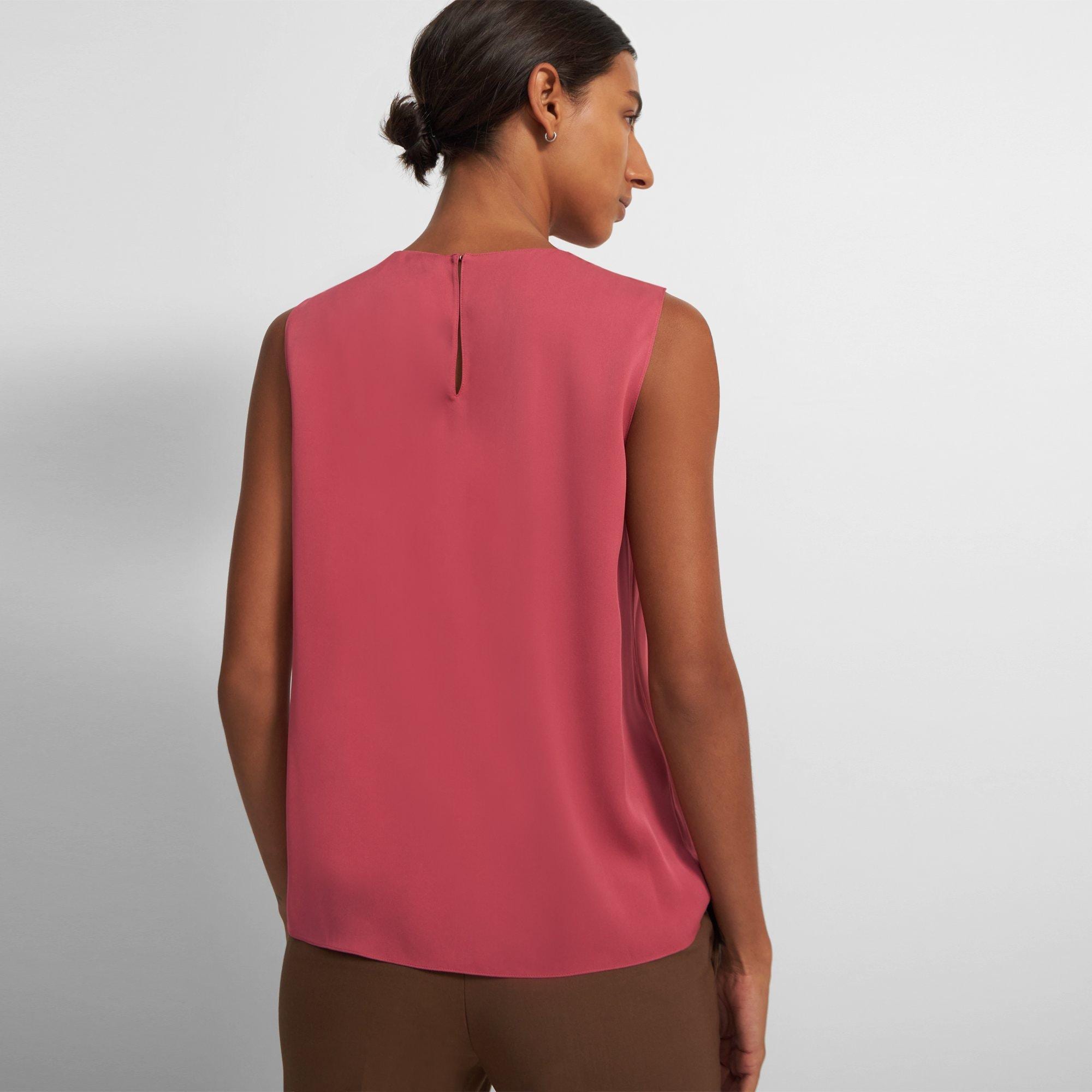 Shell Top in Stretch Silk