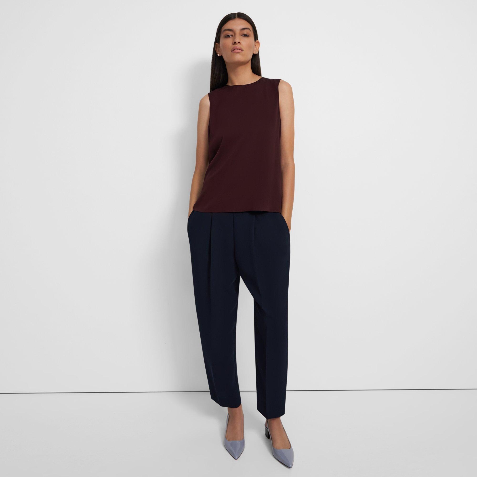 Shell Top in Stretch Silk