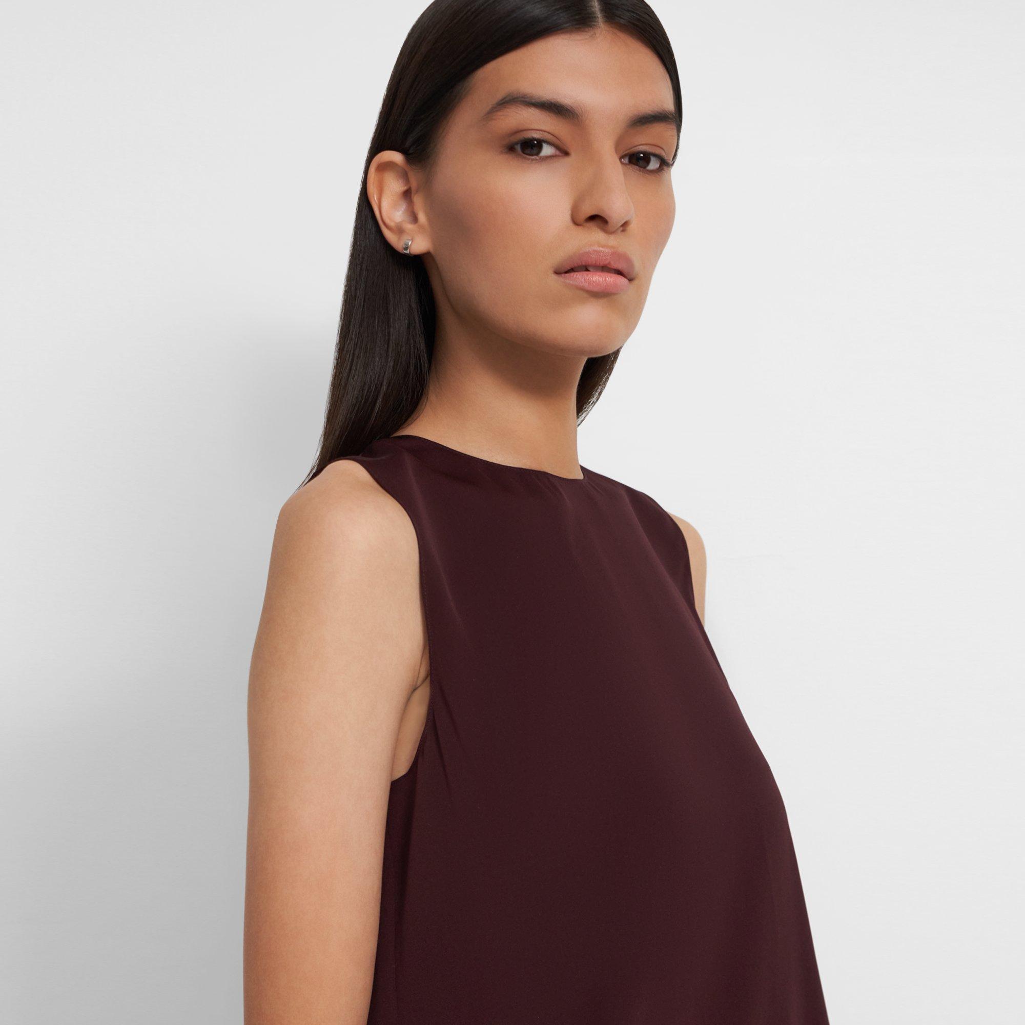 Shell Top in Stretch Silk
