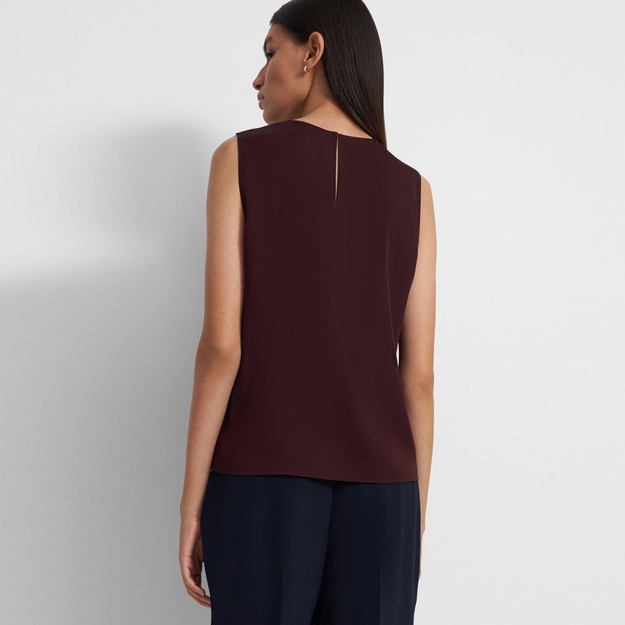 Shell Top in Stretch Silk