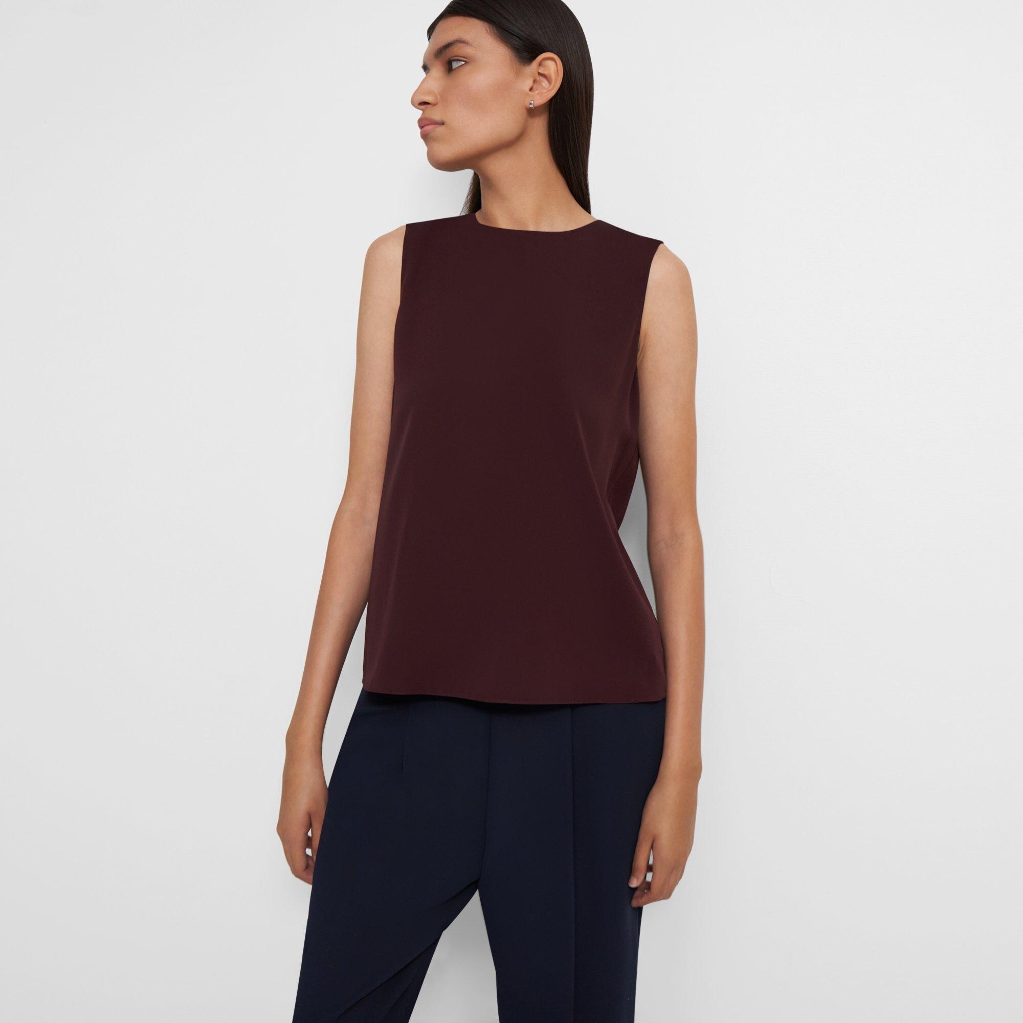 Shell Top in Stretch Silk