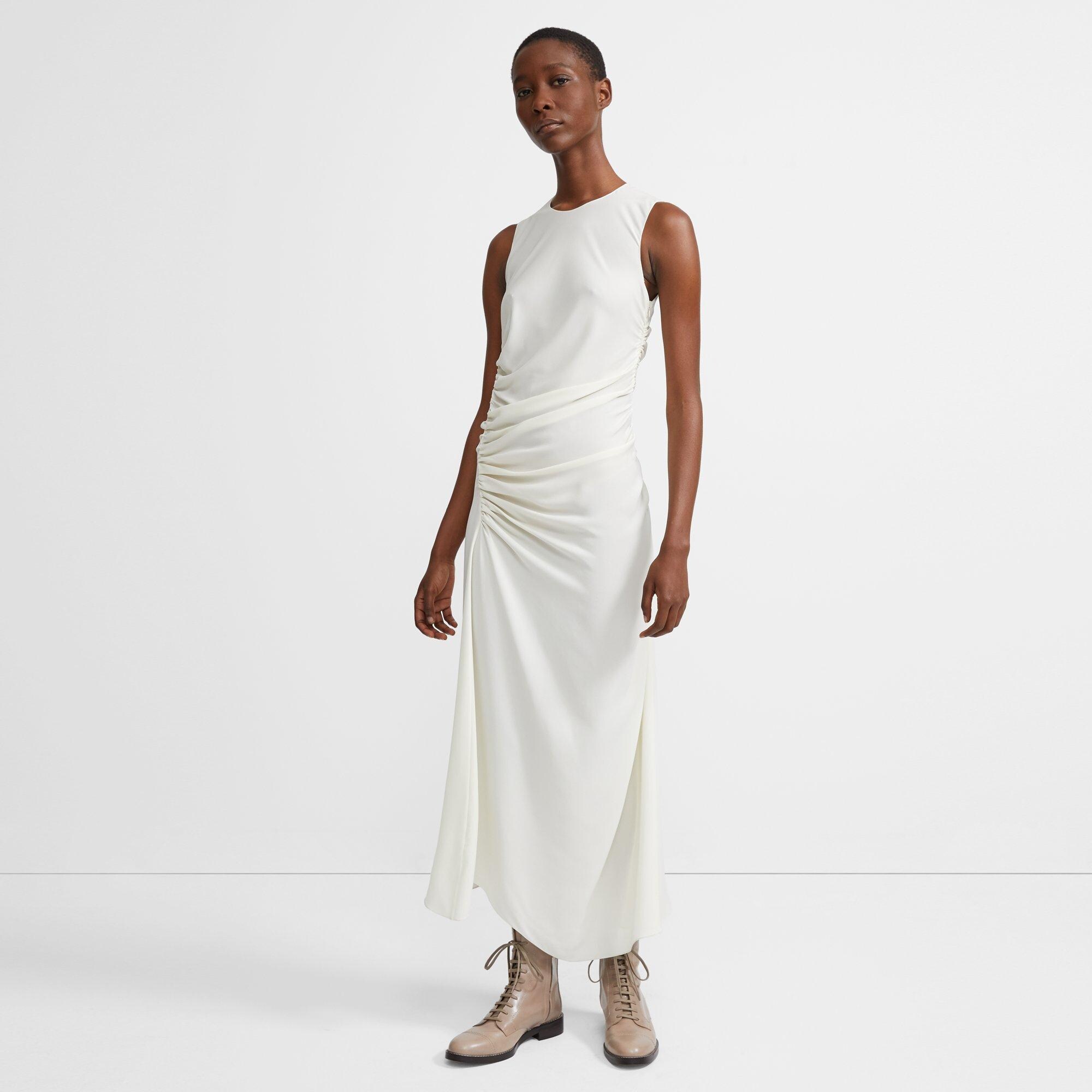 Twisted Dress in Stretch Silk