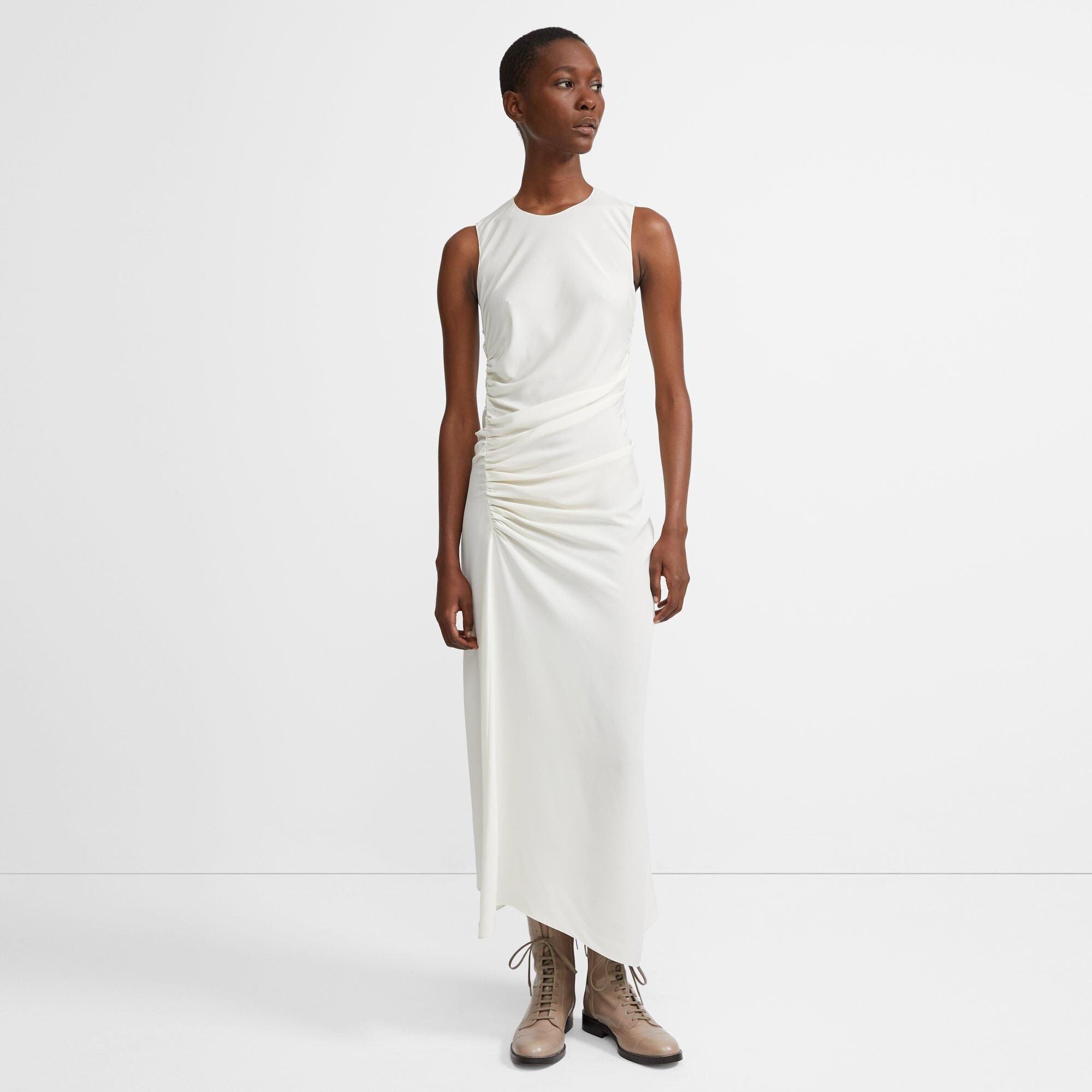Twisted Dress in Stretch Silk