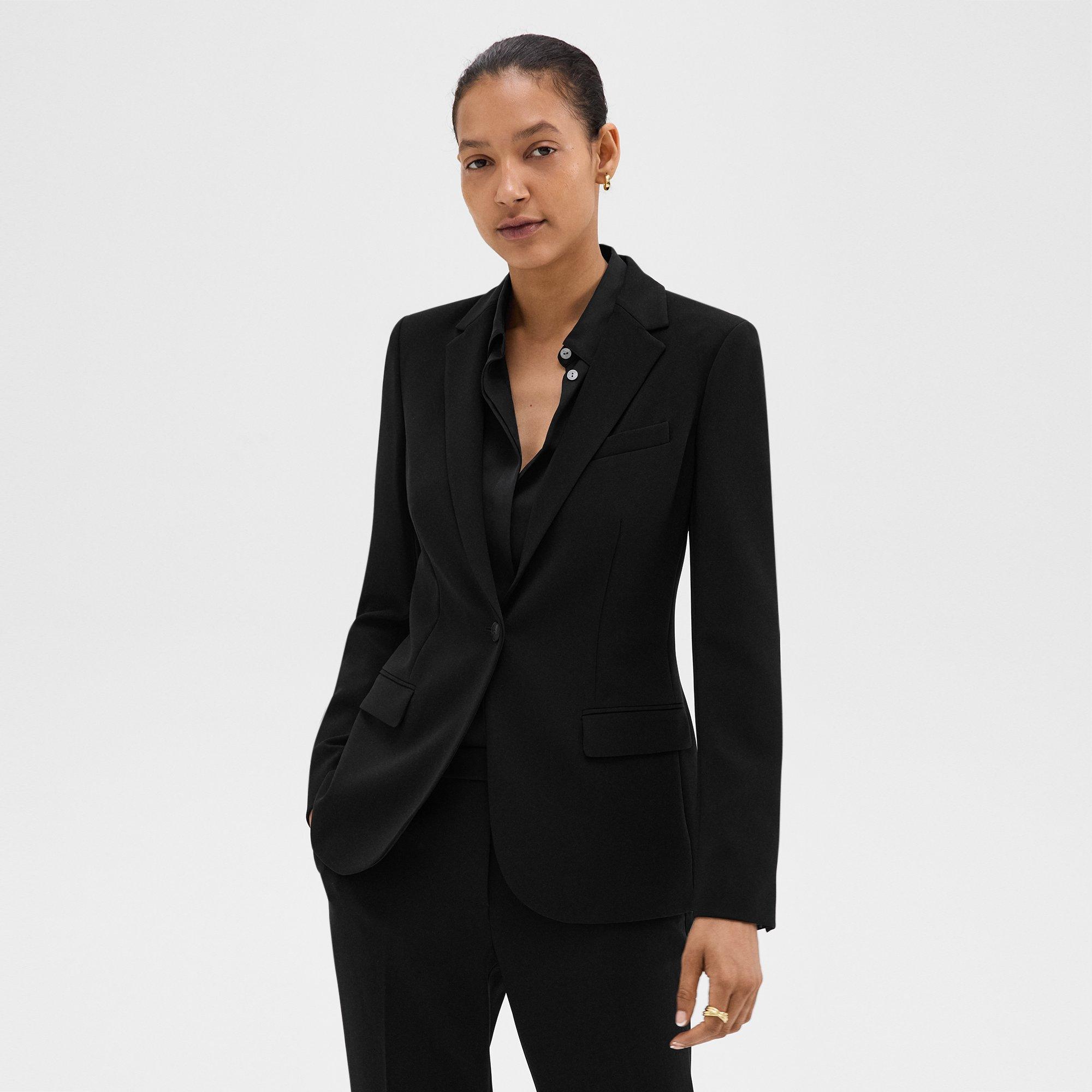 Womens black outlet suit jacket