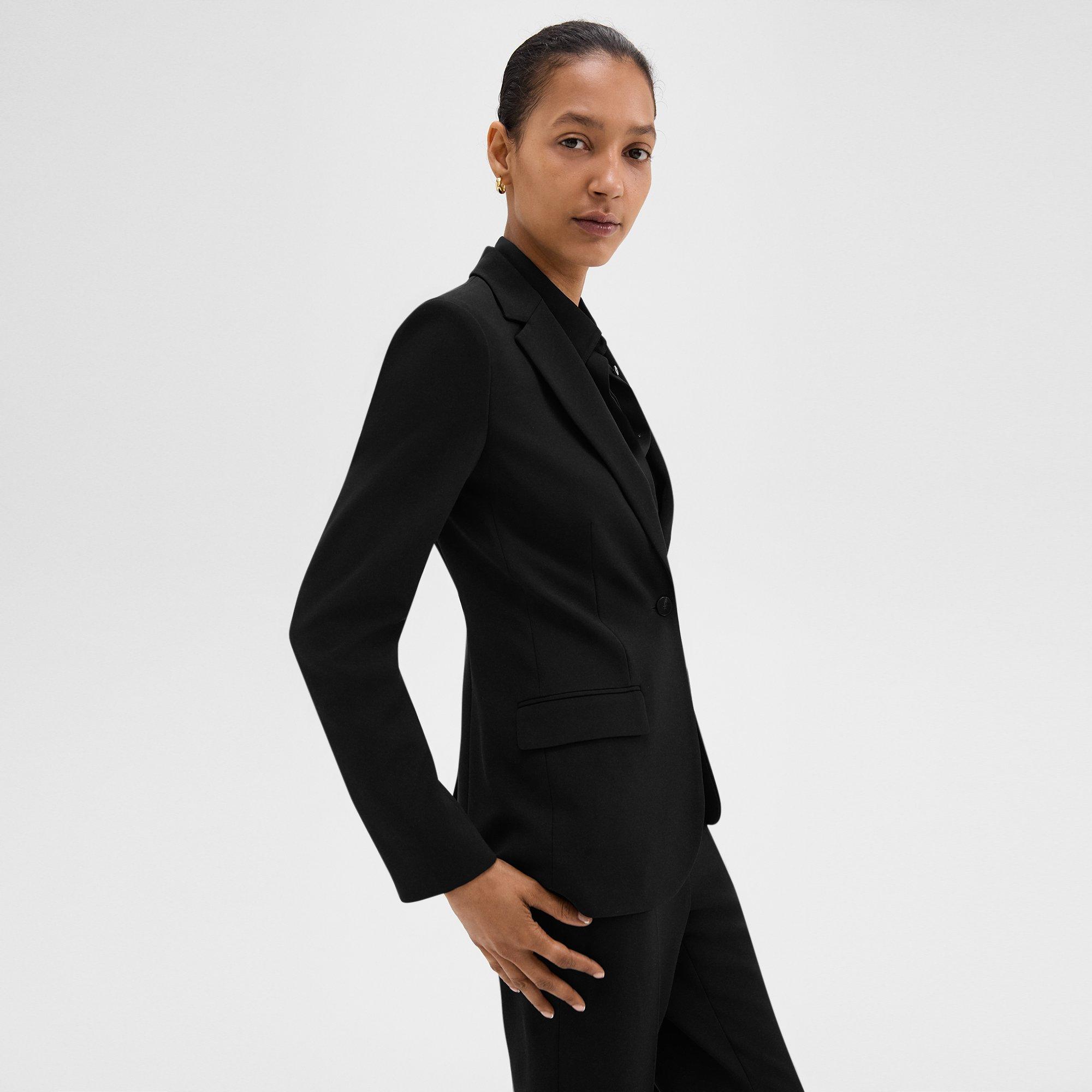 Black Admiral Crepe Staple Blazer | Theory