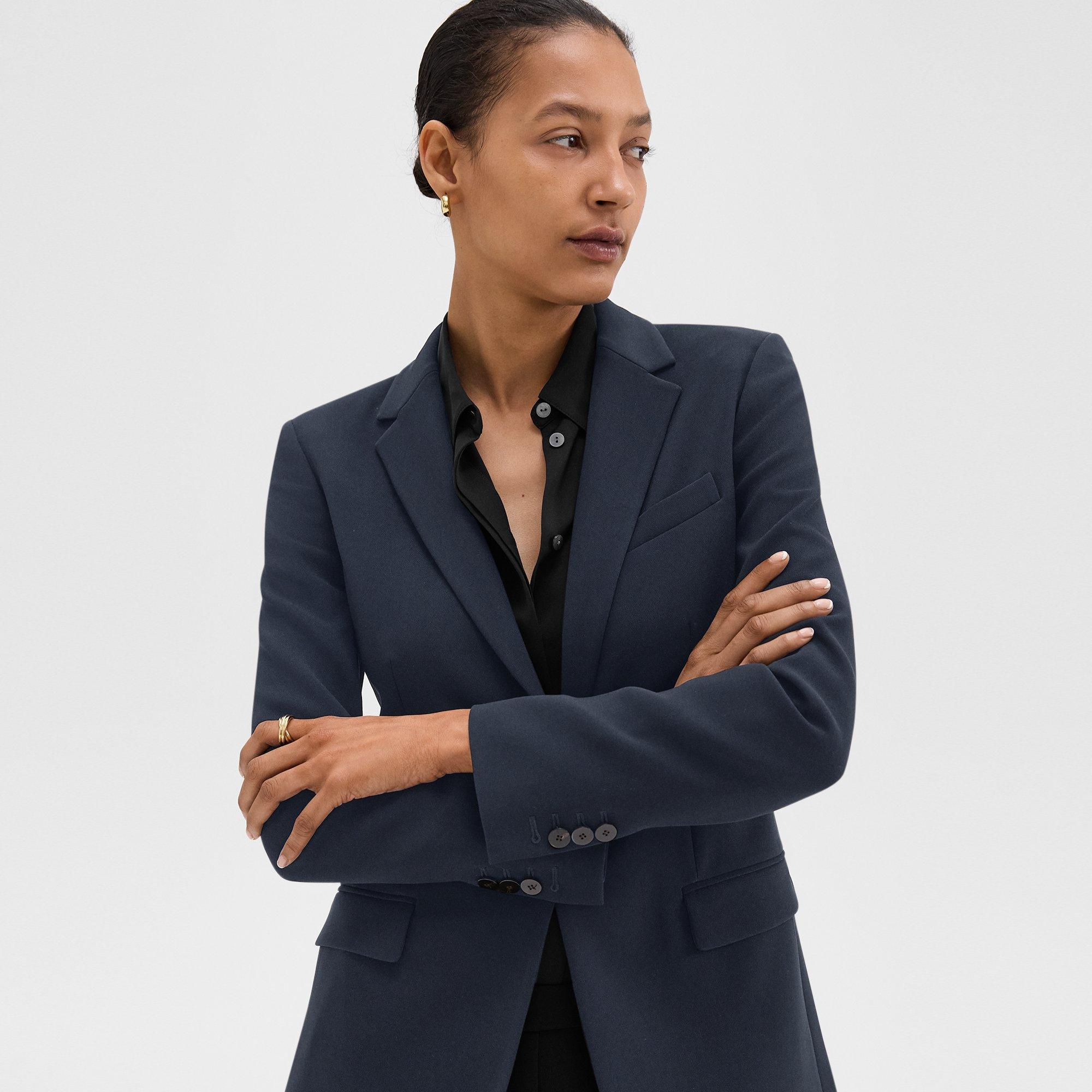 Theory Women's Crepe Staple Blazer, Geranium at  Women's