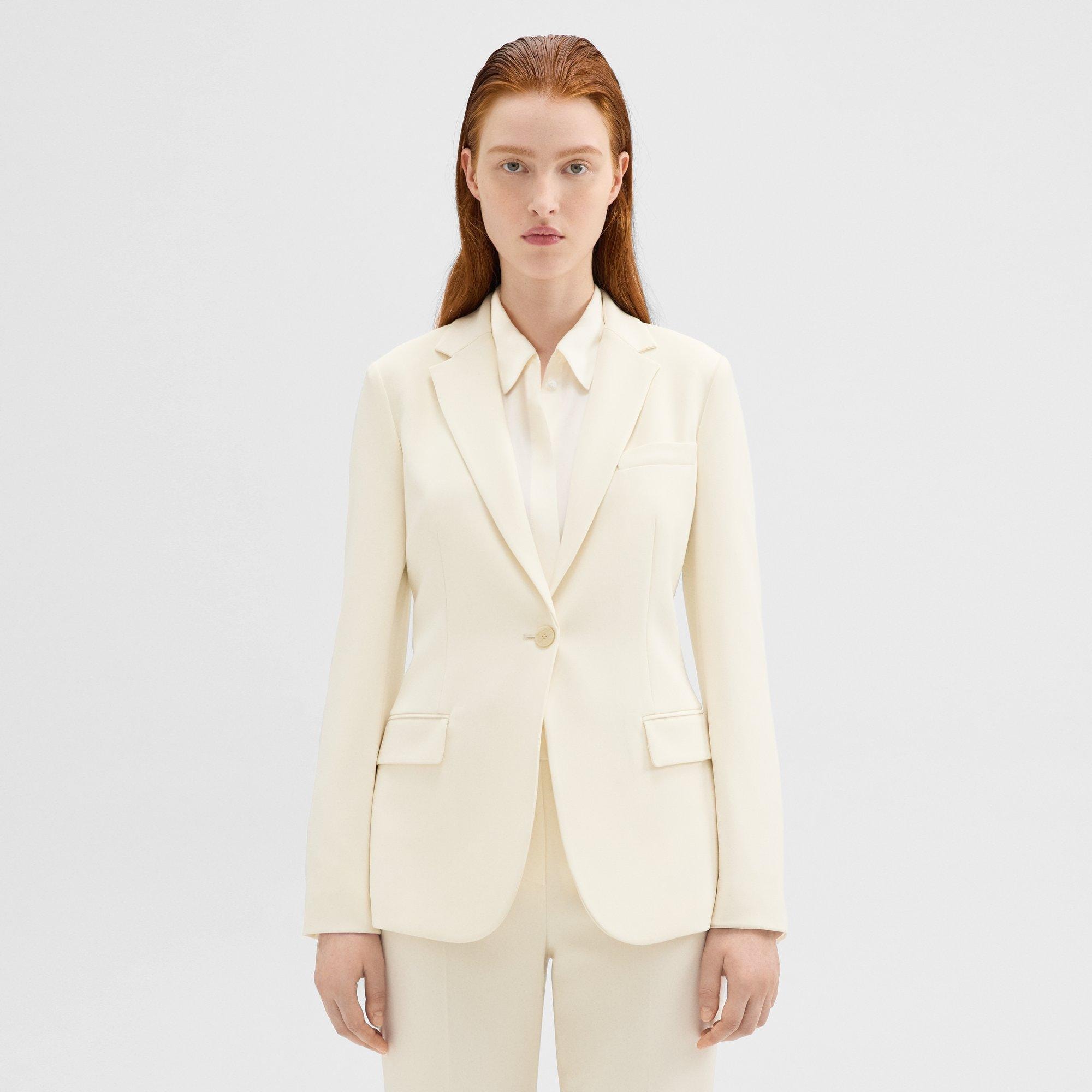 Theory Staple Blazer in Admiral Crepe