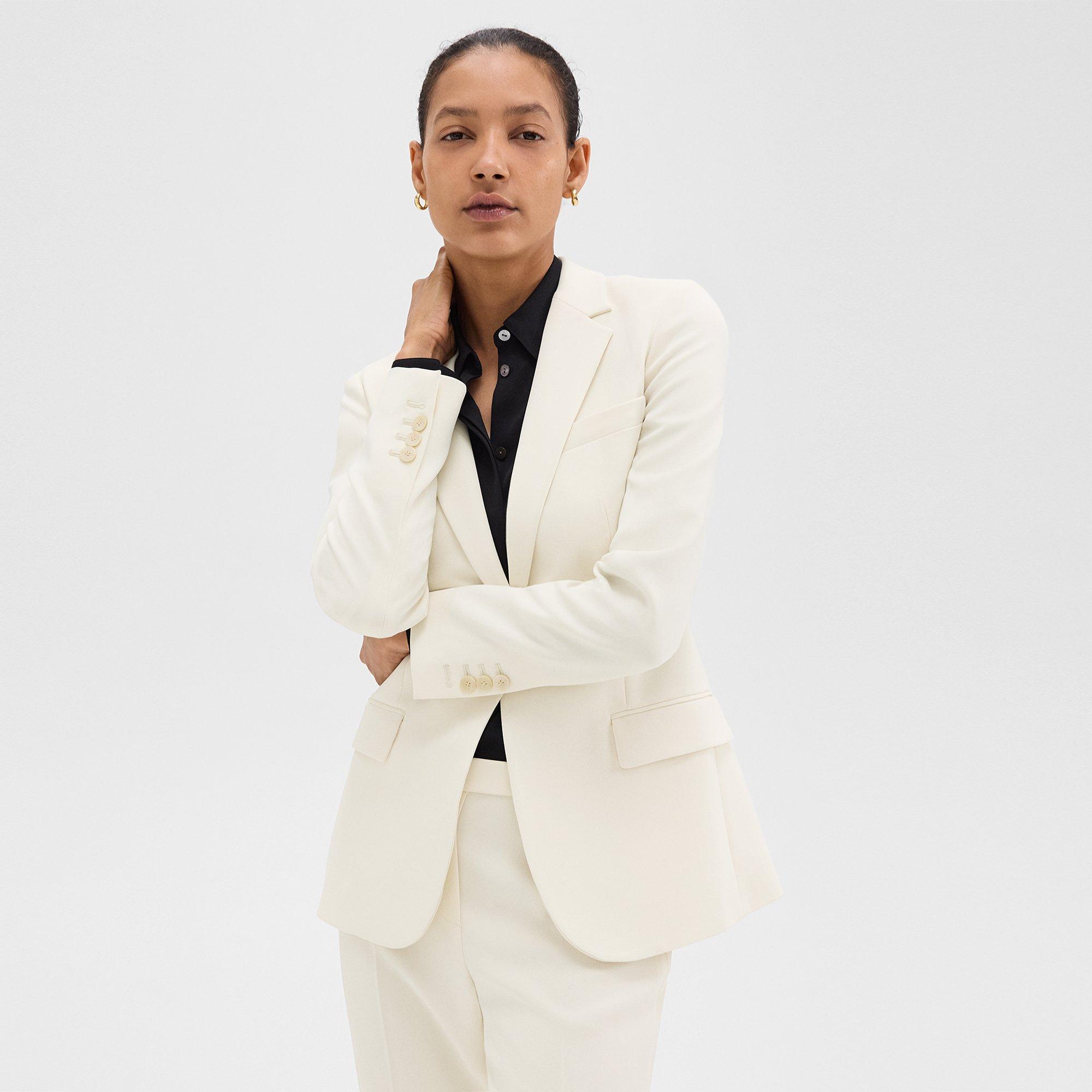 띠어리 Theory Staple Blazer in Admiral Crepe,RICE