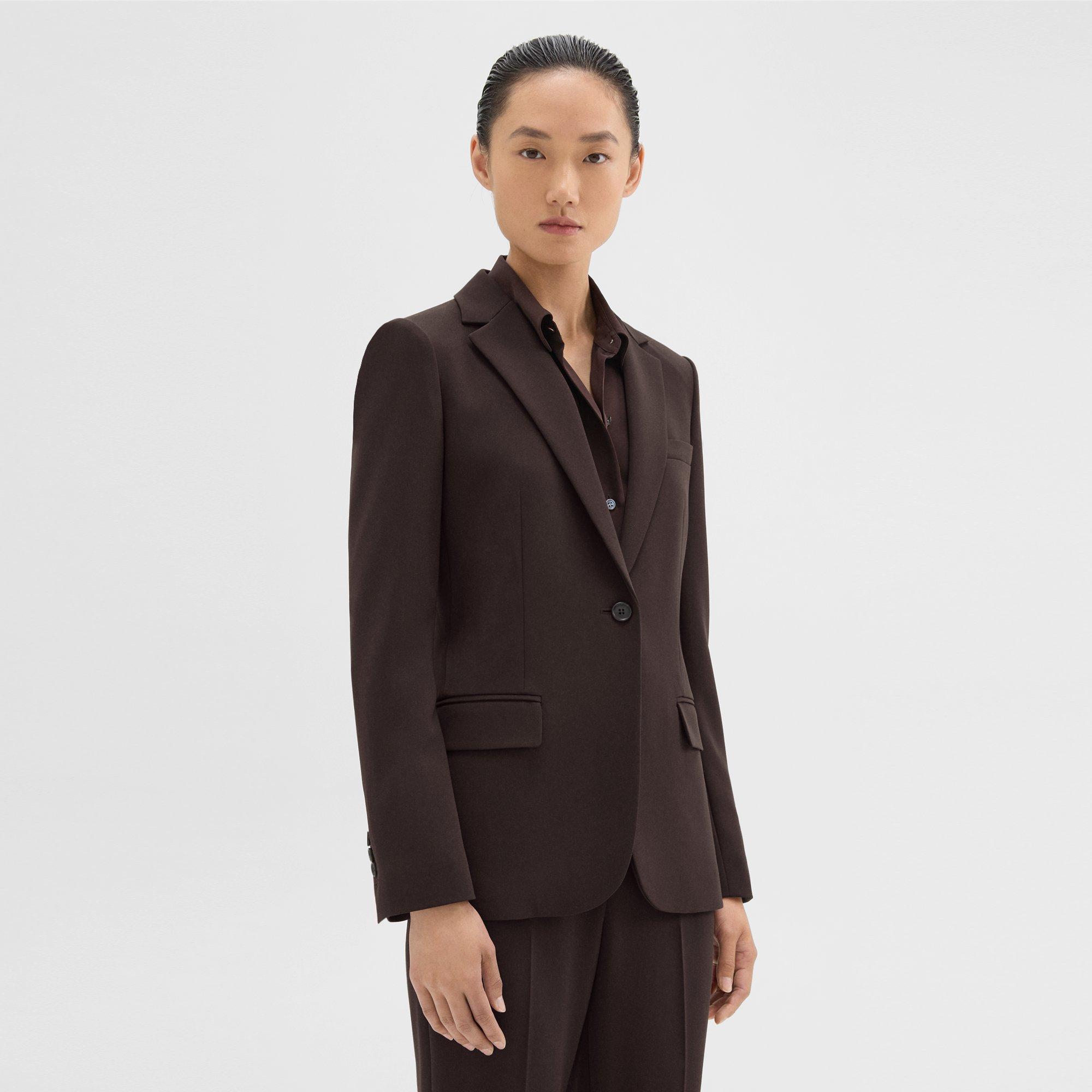 Theory Women's Crepe Staple Blazer, Geranium at  Women's