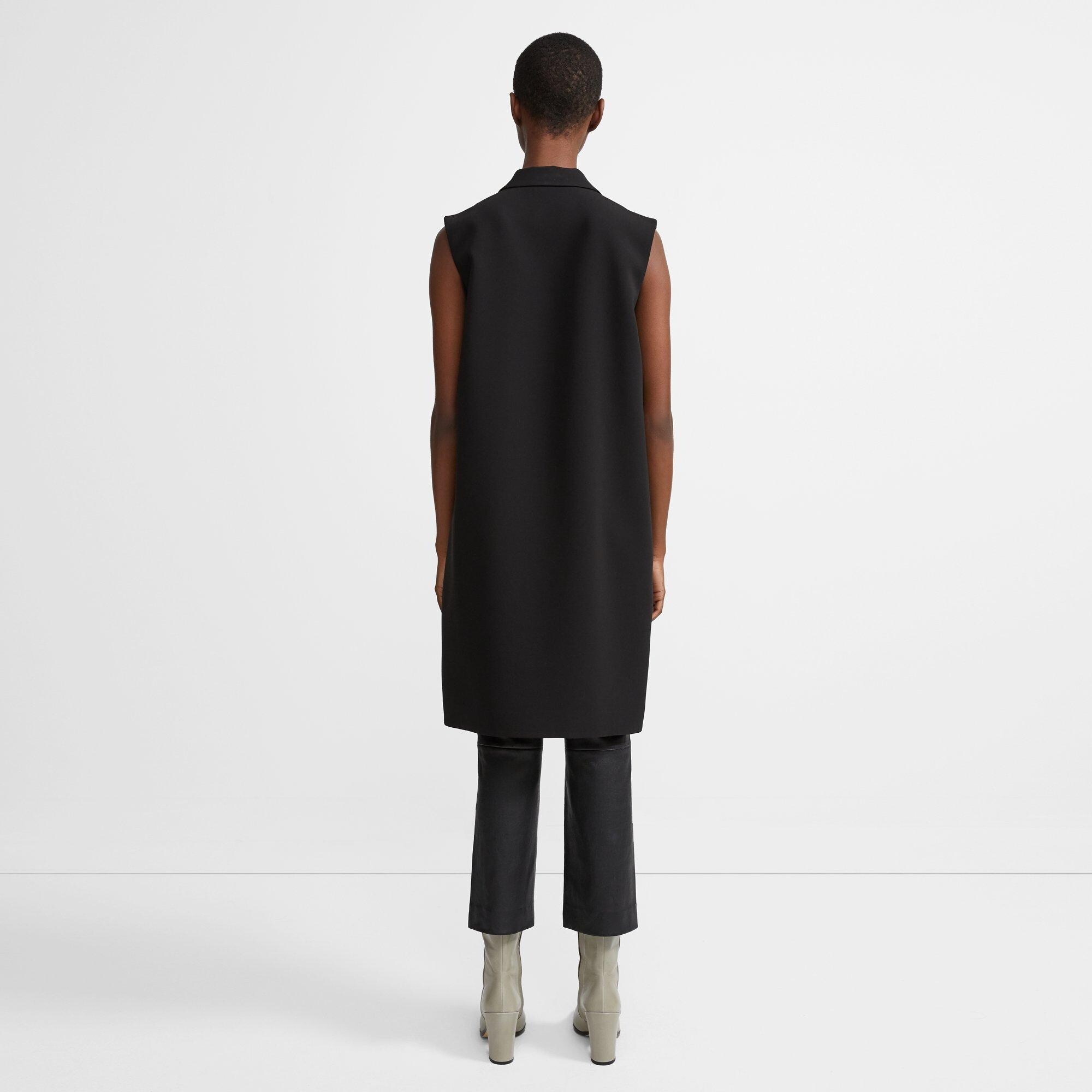 Straight Vest in Crepe