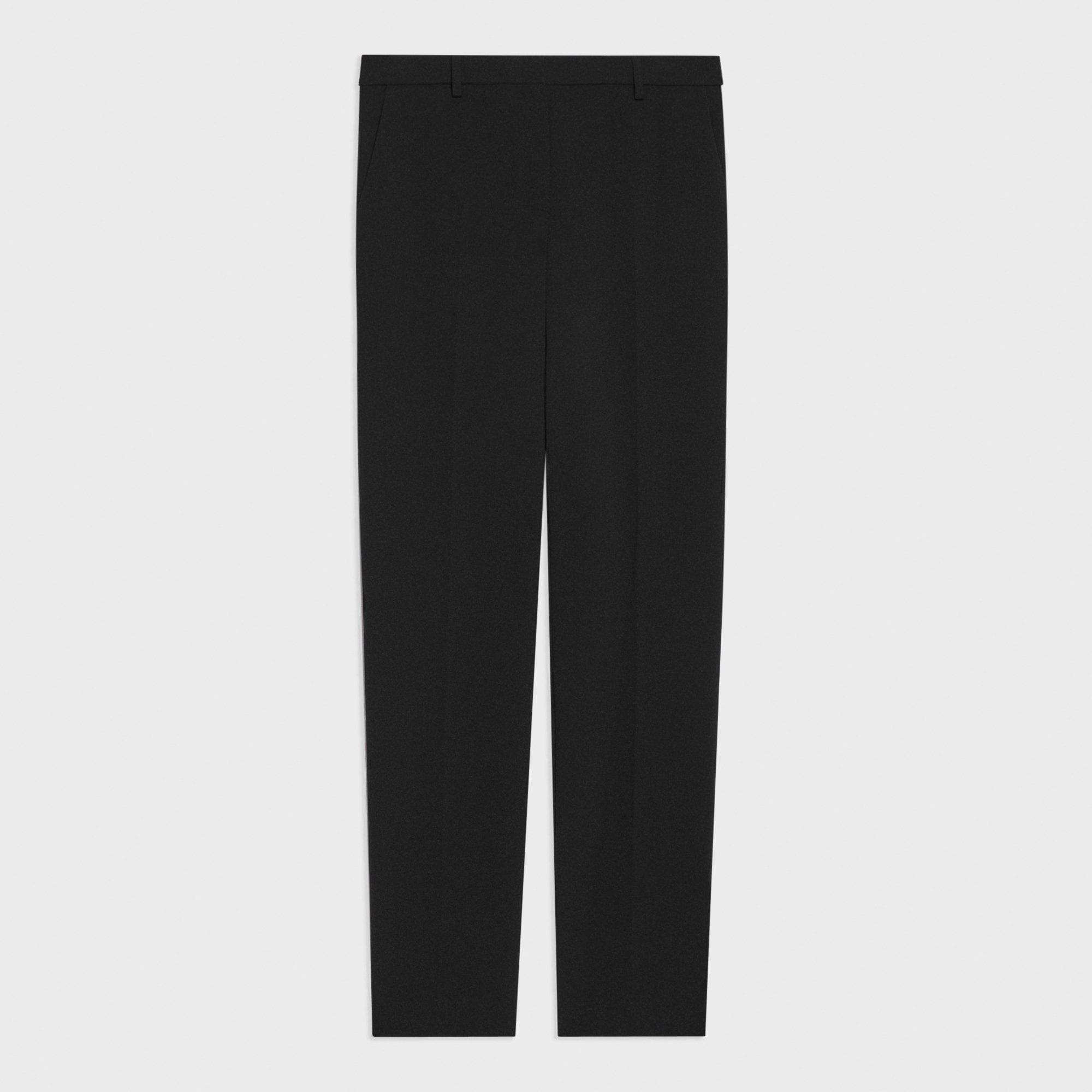 Crepe Full-Length Pants