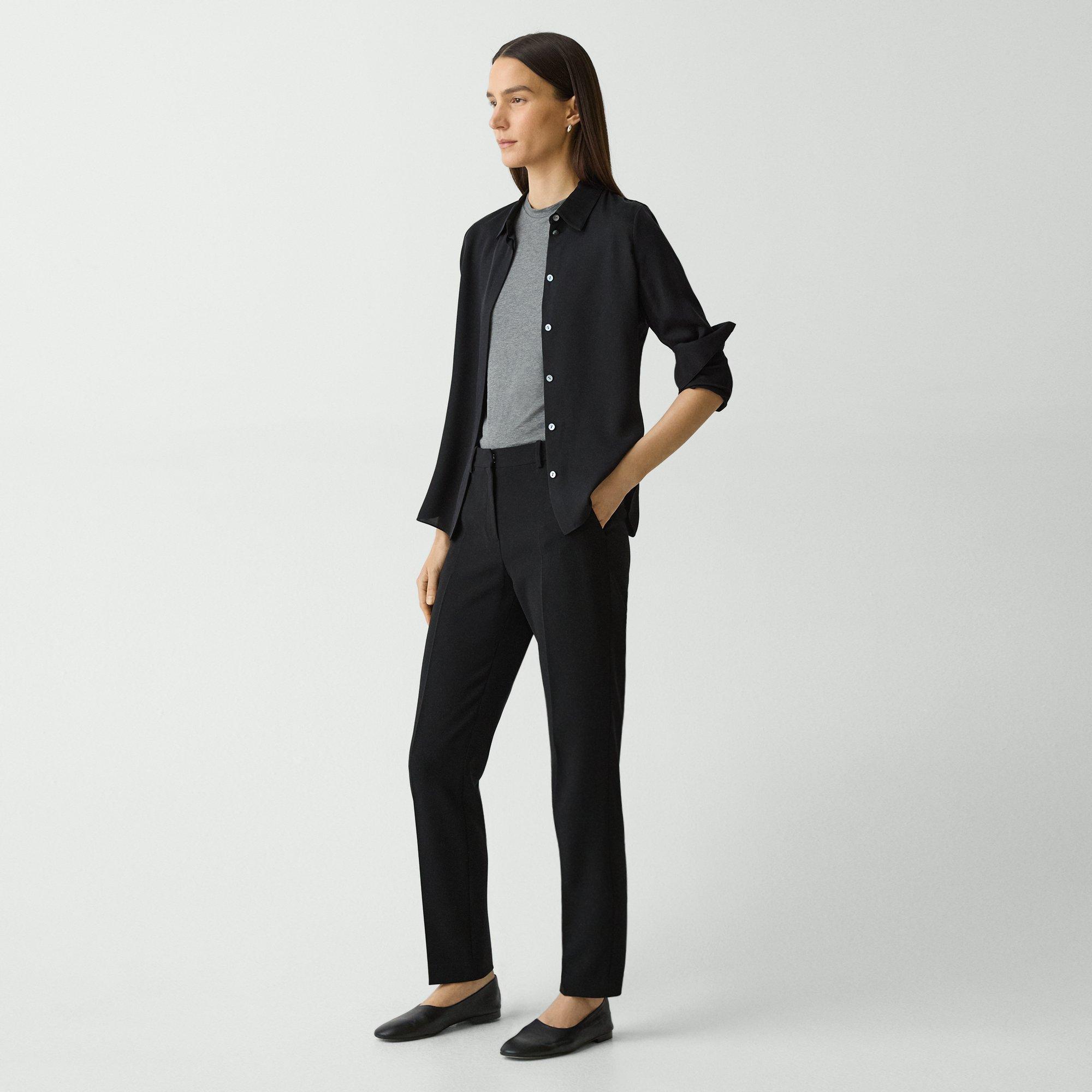 Pantalon long Treeca en crêpe admiral