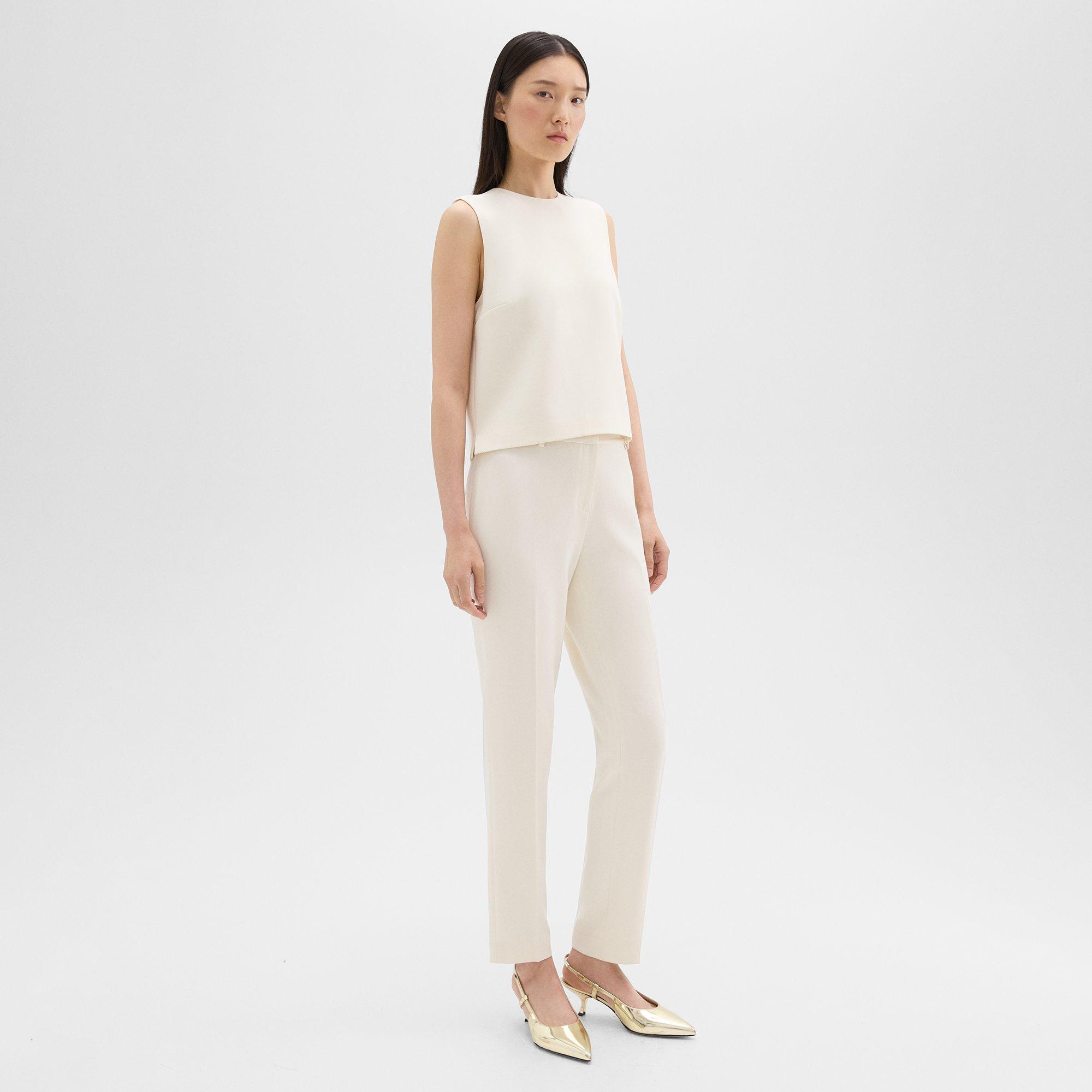 White Admiral Crepe Treeca Full Length Pant | Theory