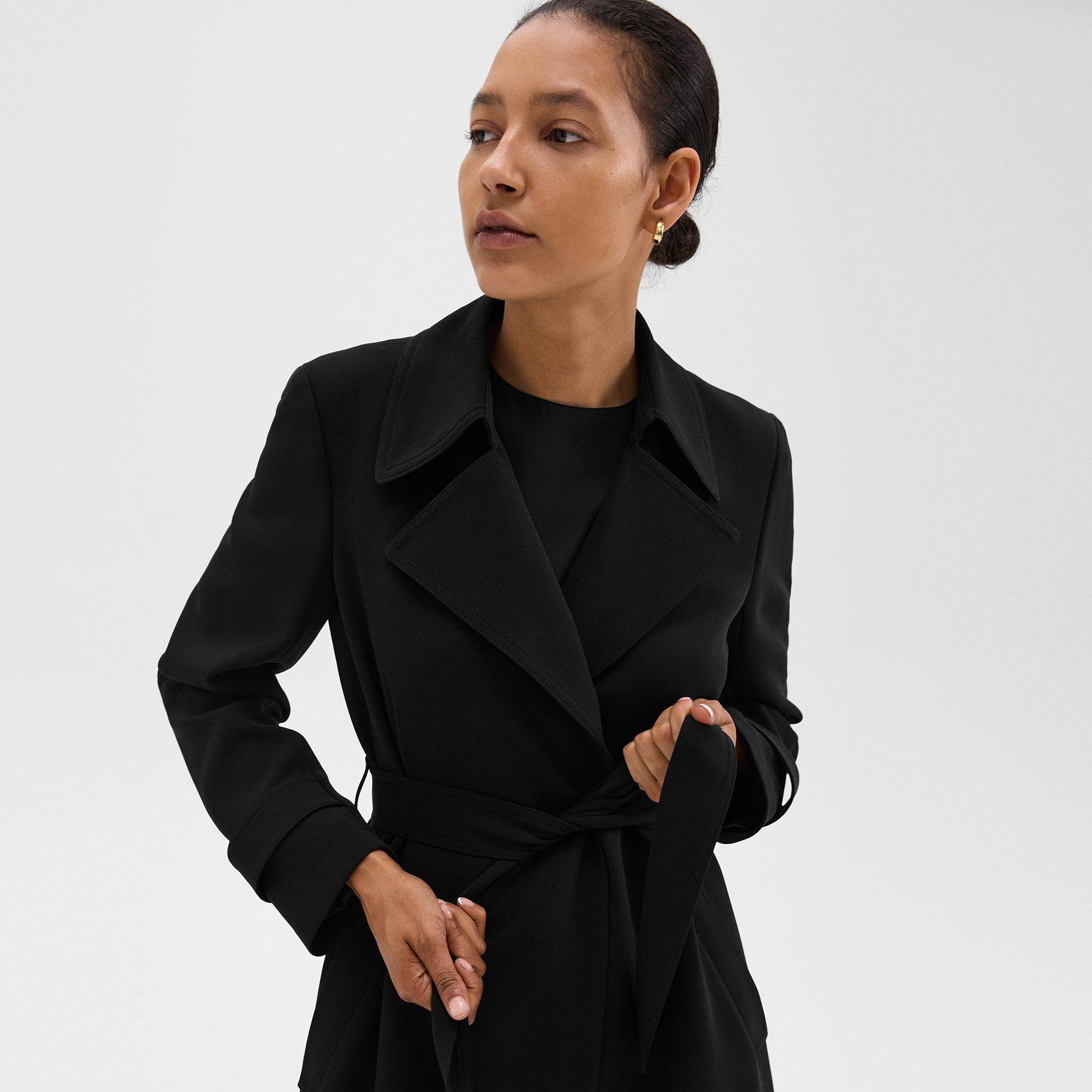 Oaklane Trench Coat in Admiral Crepe