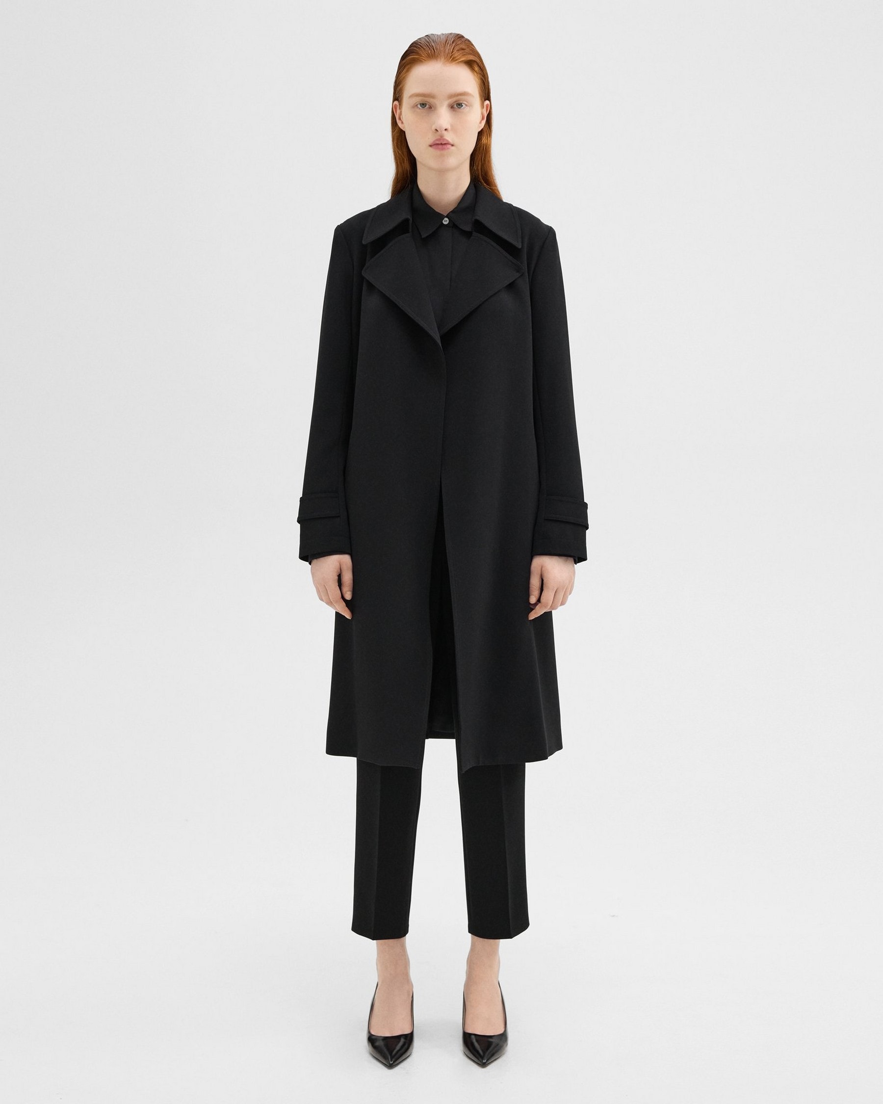 Black trench coat from Theory