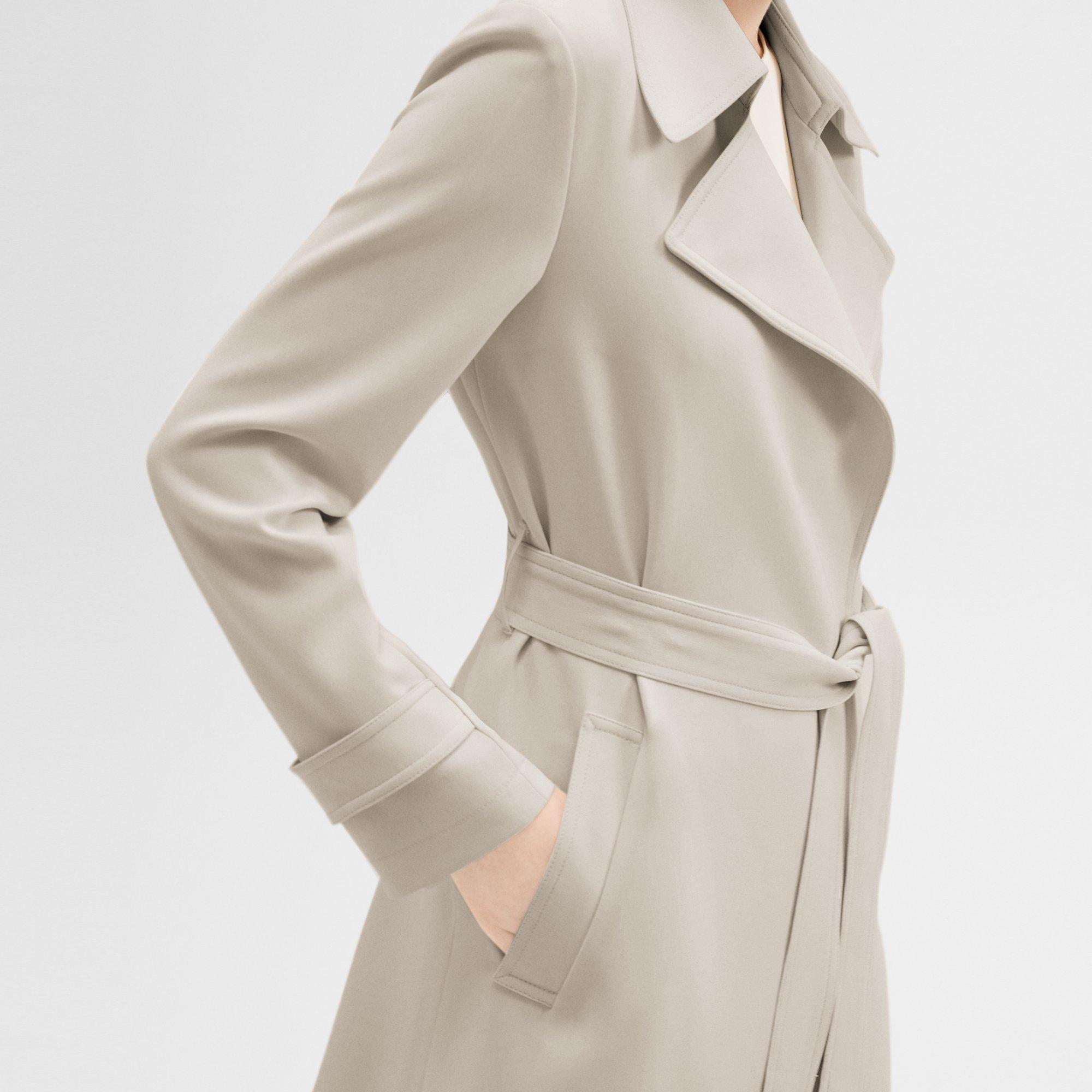 Oaklane Trench Coat in Admiral Crepe