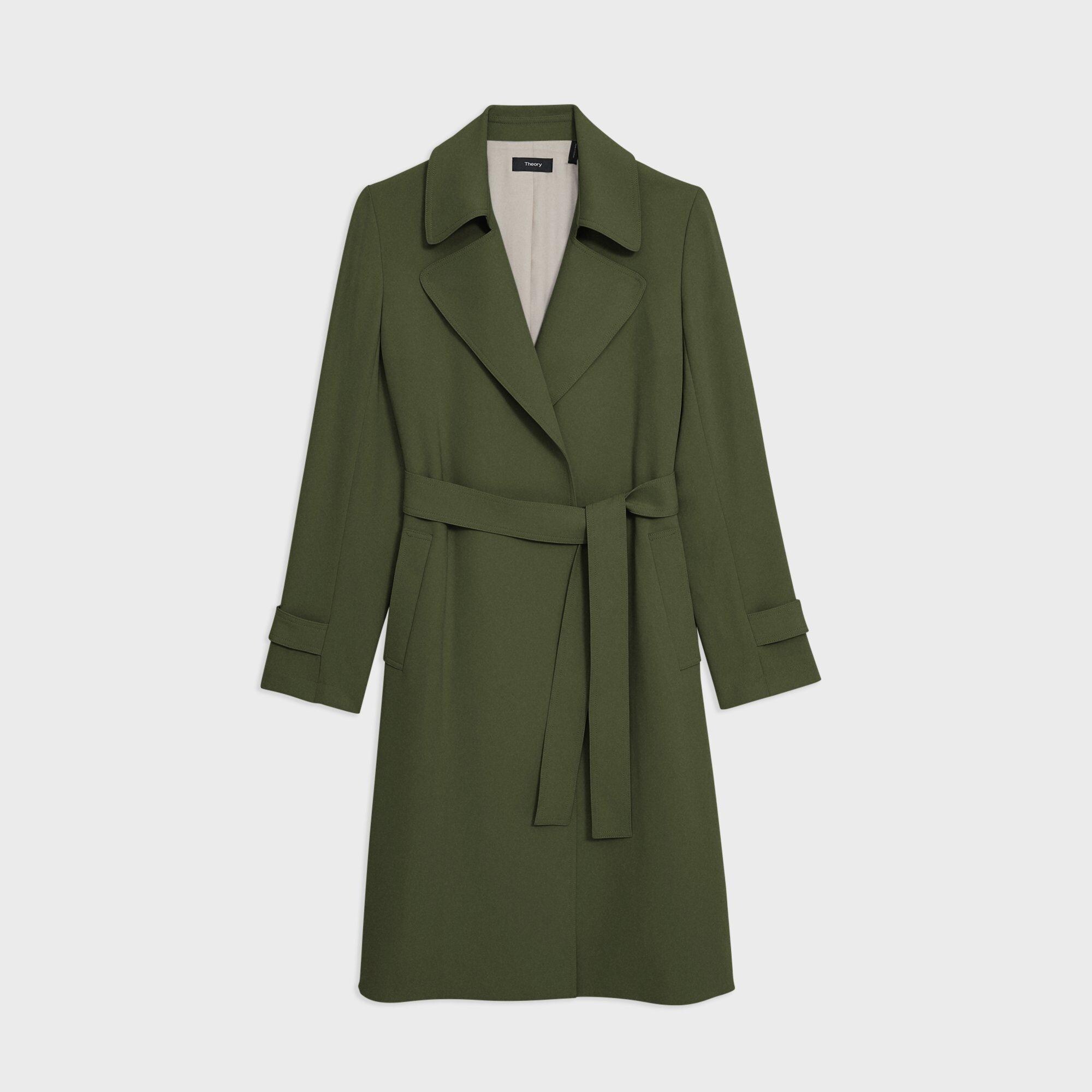 Oaklane Trench Coat in Admiral Crepe