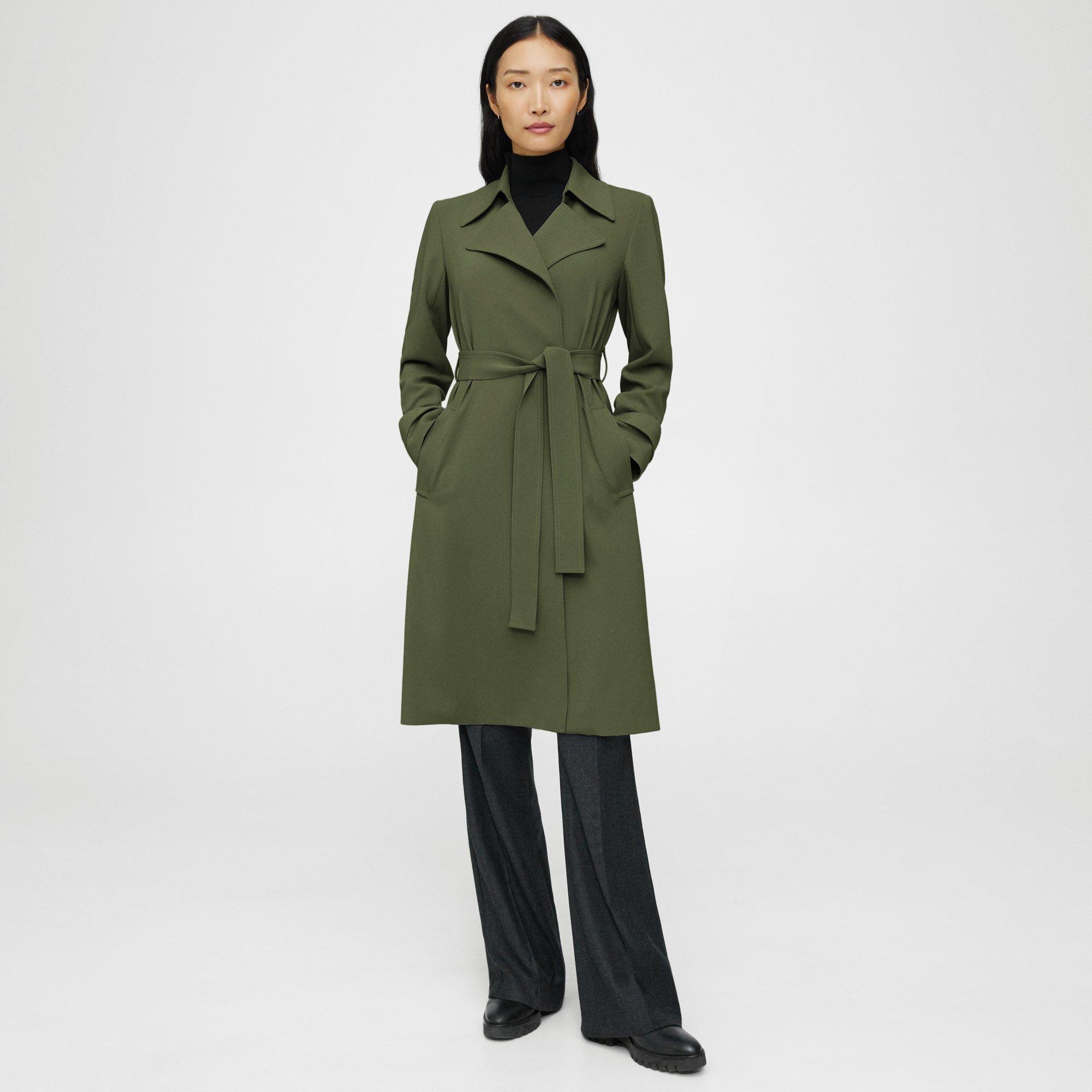 Oaklane Trench Coat in Admiral Crepe