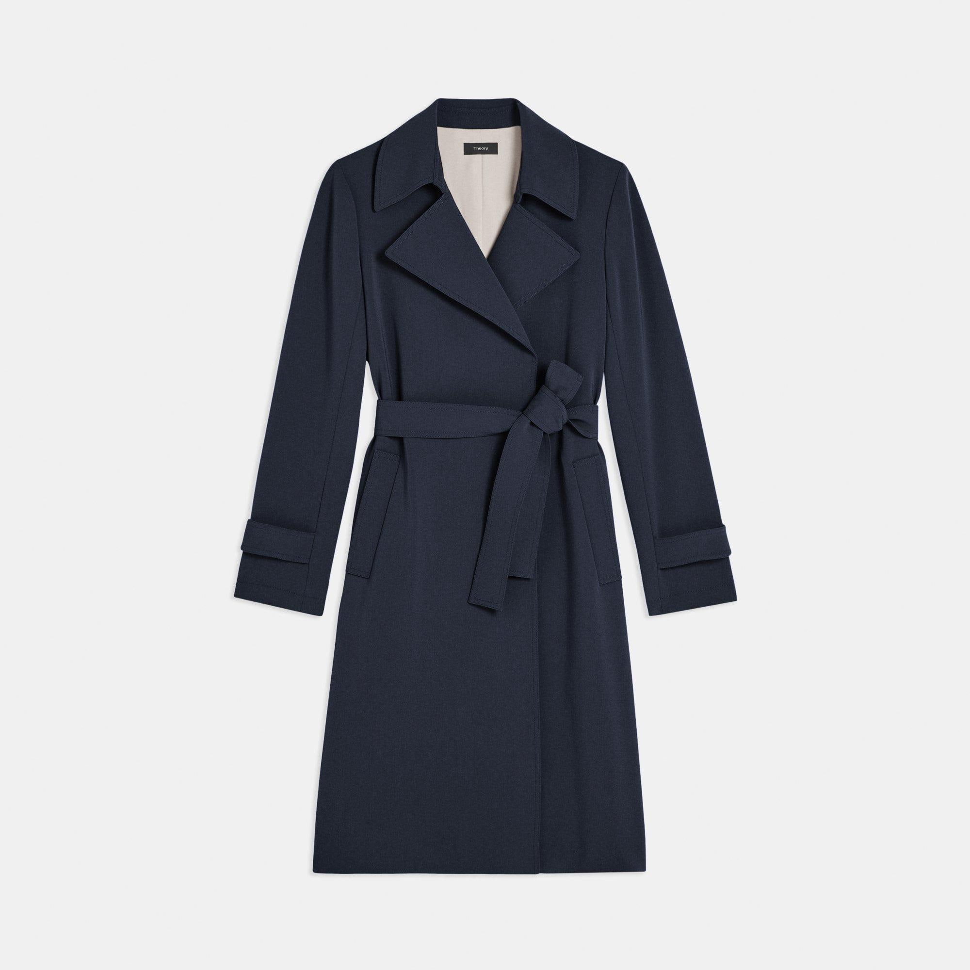 Oaklane Trench Coat in Admiral Crepe