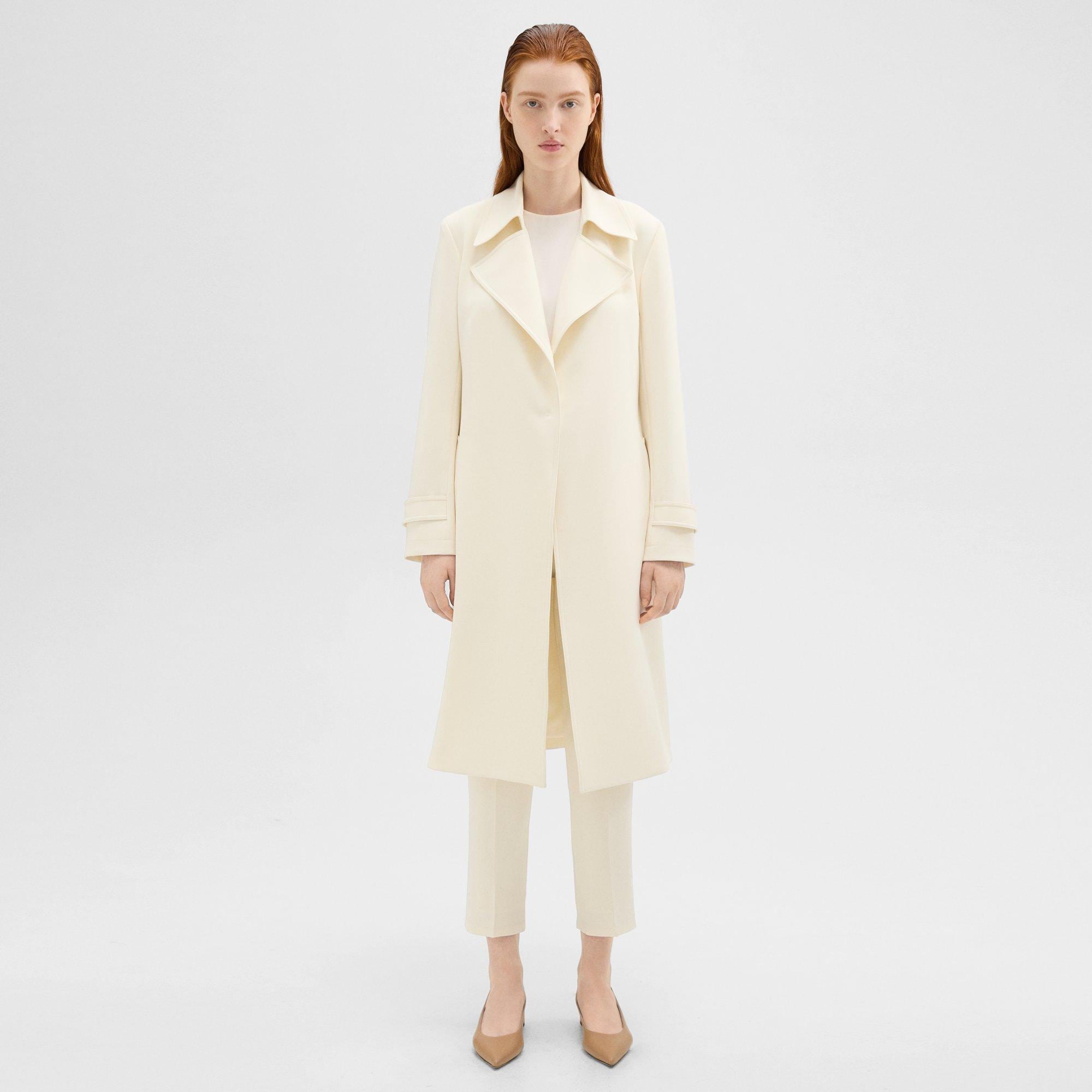 Admiral Crepe Oaklane Trench Coat | Theory
